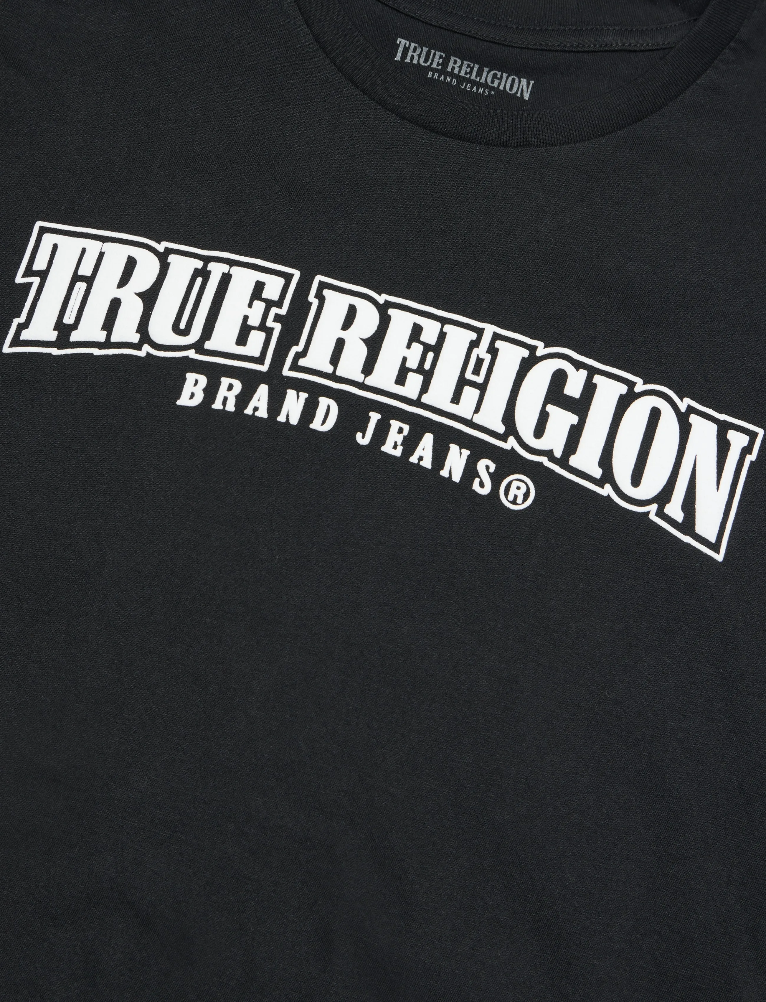 True Religion - RELAXED PAINTED HS TEE - black/white - 2