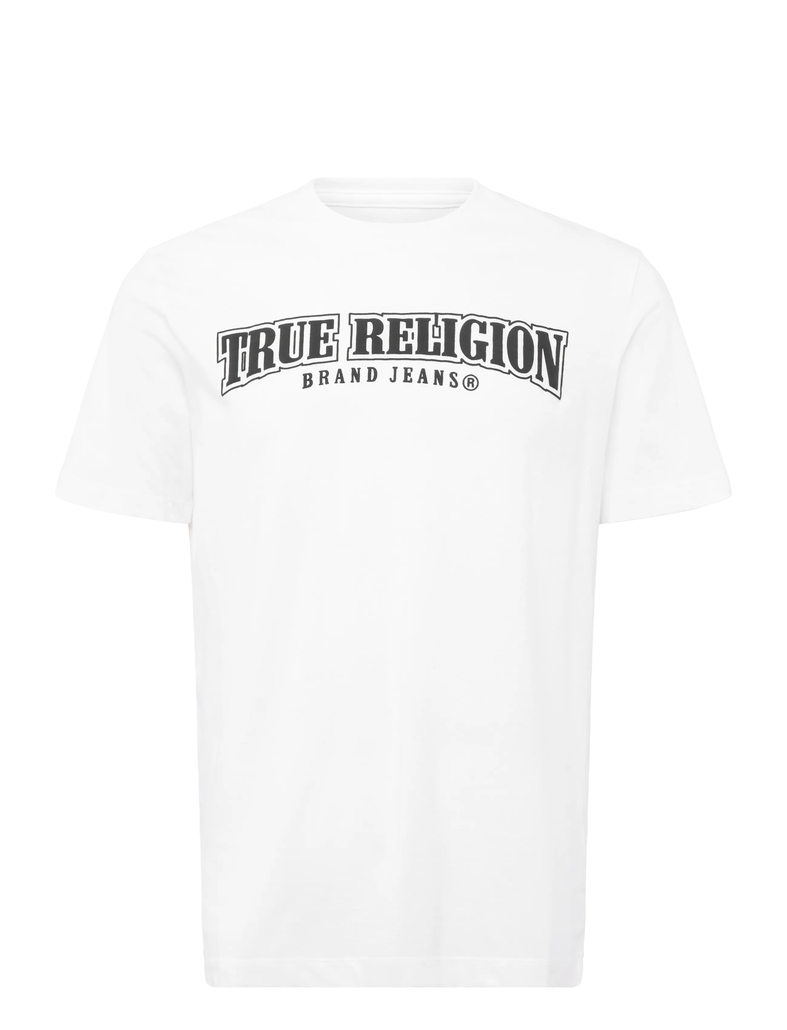 True Religion RELAXED PAINTED HS TEE - T-shirts - OPTIC WHITE W/ BLACK / white