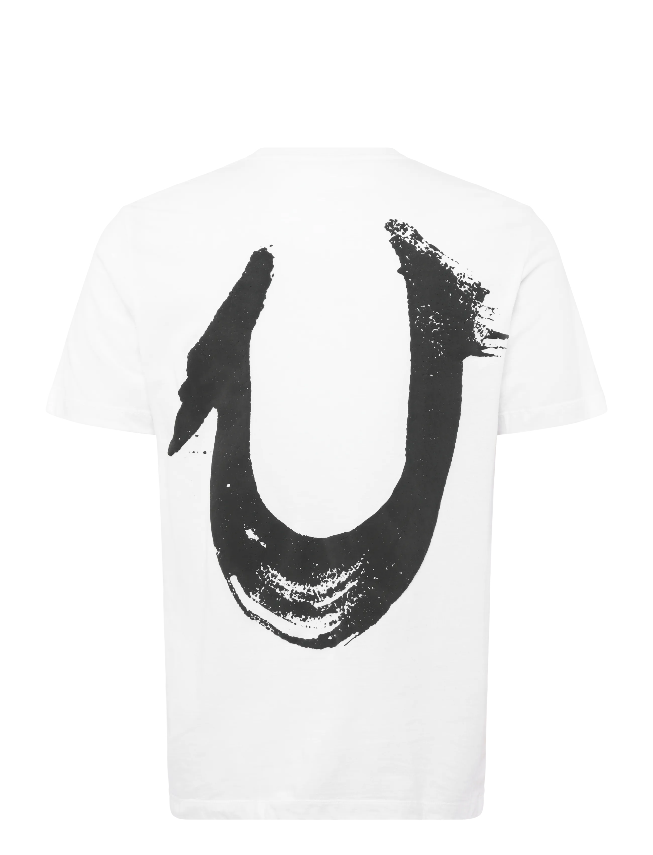 True Religion - RELAXED PAINTED HS TEE - kortärmade t-shirts - optic white w/ black - 1