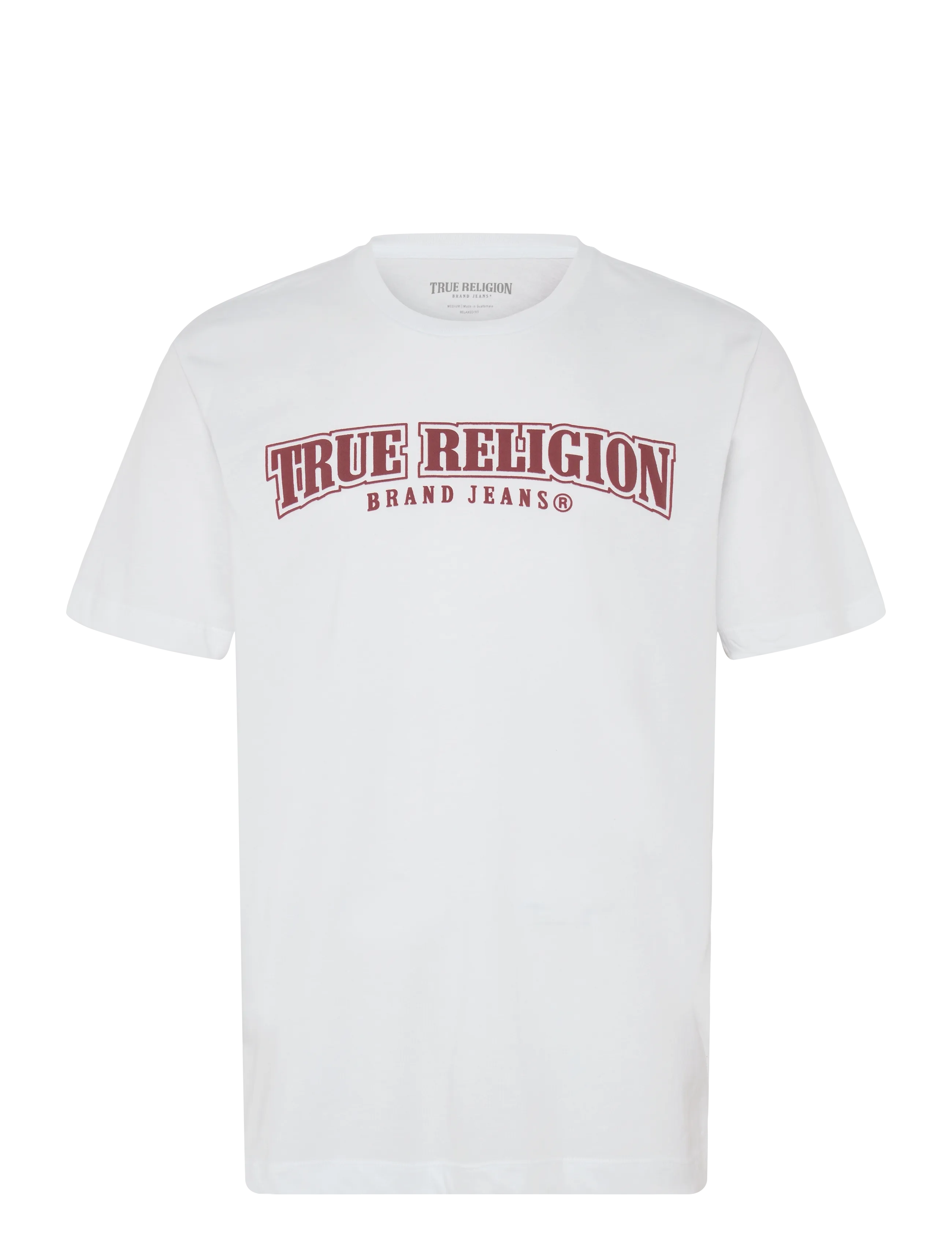 True Religion - RELAXED PAINTED HS TEE - optic white w/ red - 1
