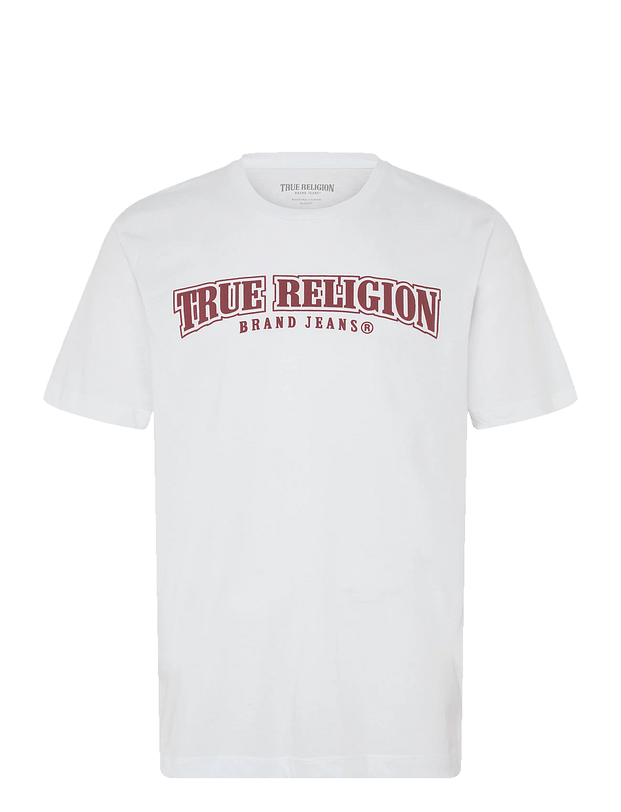 True Religion - RELAXED PAINTED HS TEE - kurzärmelige t-shirts - optic white w/ red - 1