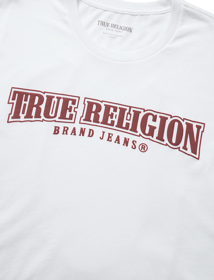 True Religion - RELAXED PAINTED HS TEE - kurzärmelige t-shirts - optic white w/ red - 5