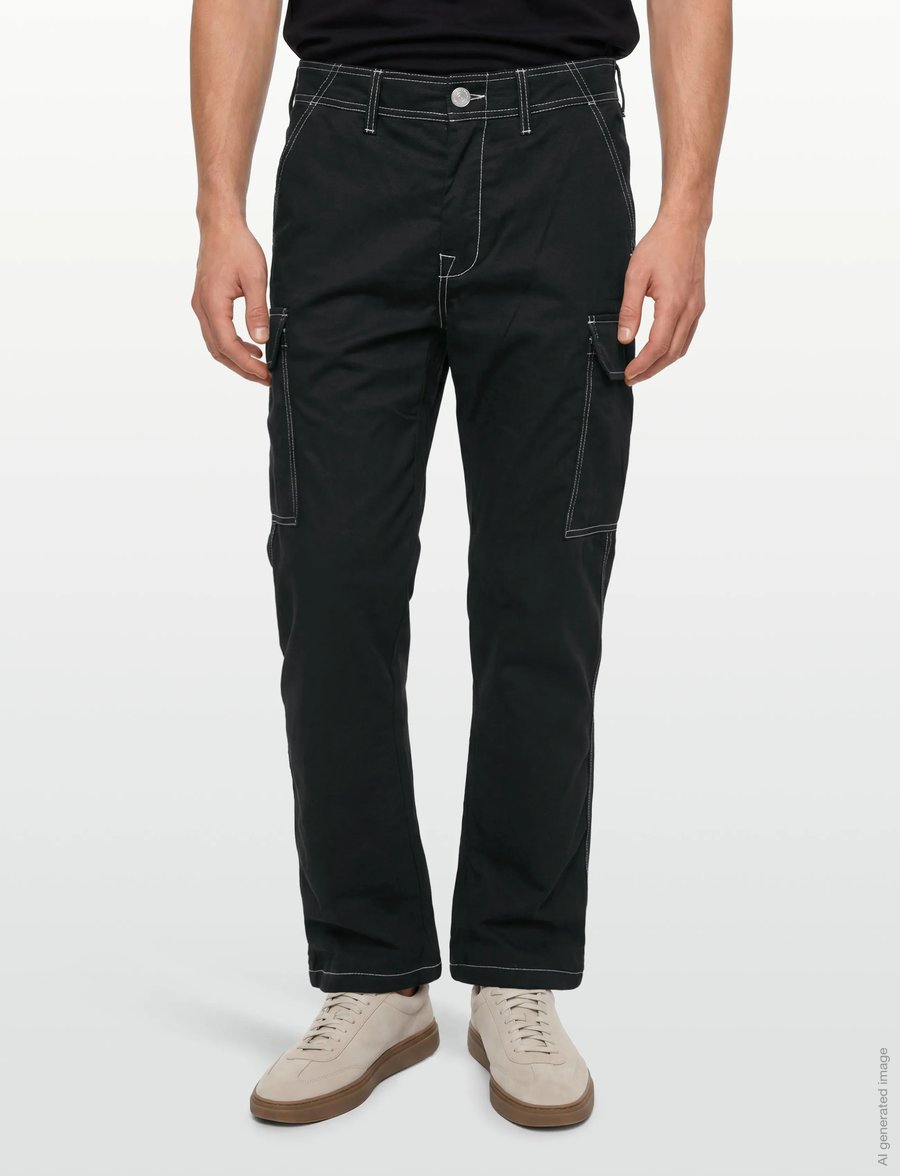True Religion - CARGO PANTS - cargohose - jet black - 3