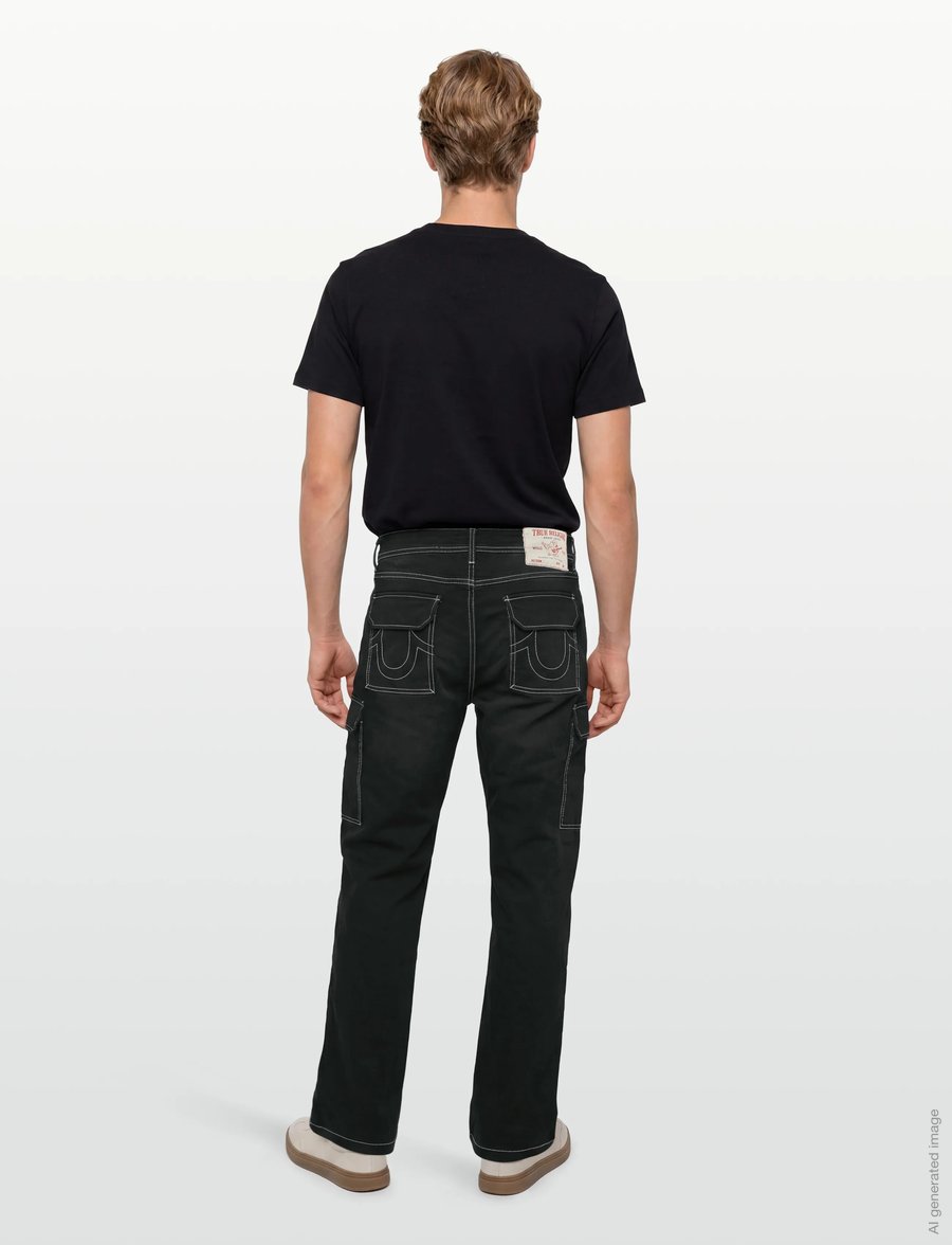 True Religion - CARGO PANTS - cargohose - jet black - 4