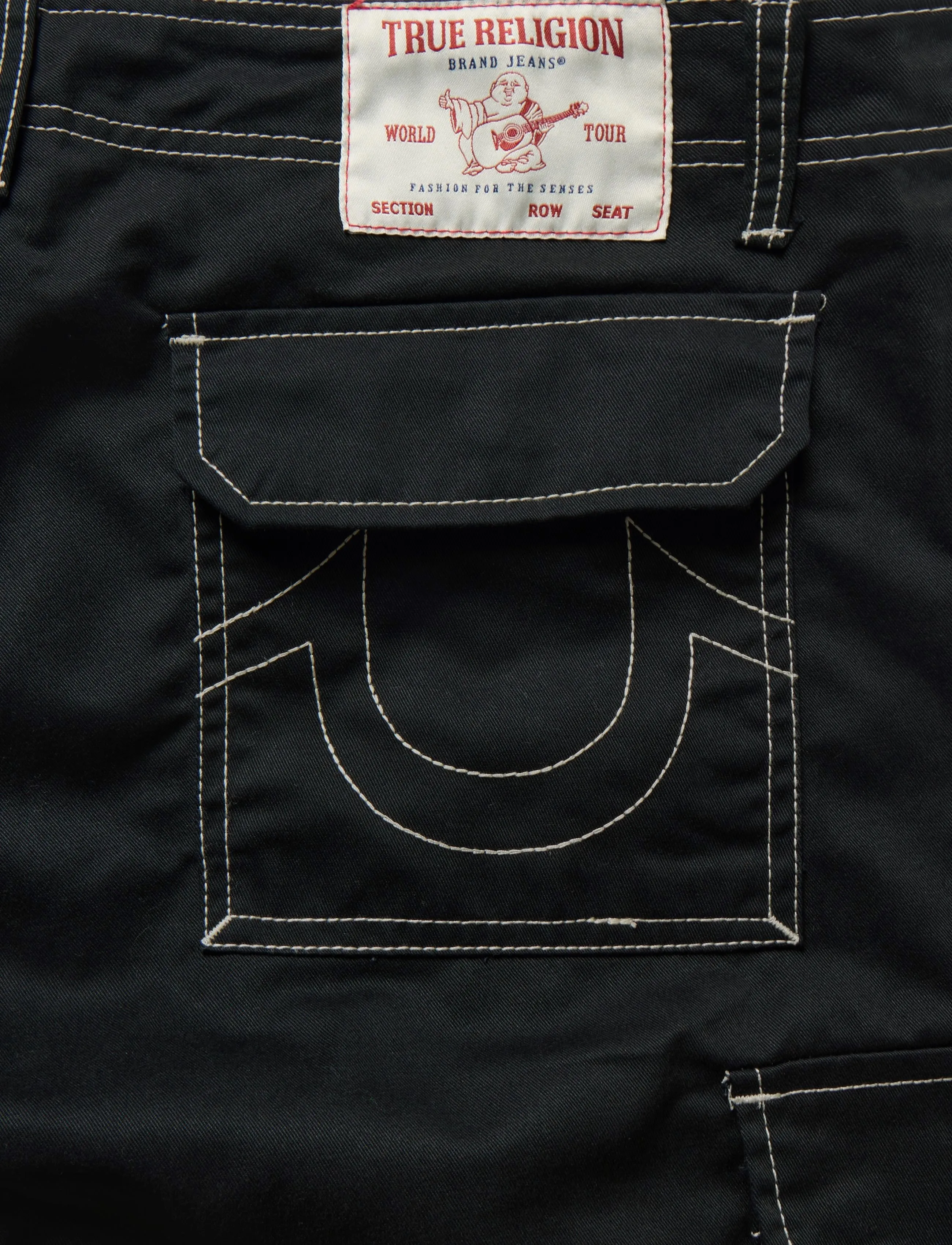 True Religion - CARGO PANTS - jet black - 4
