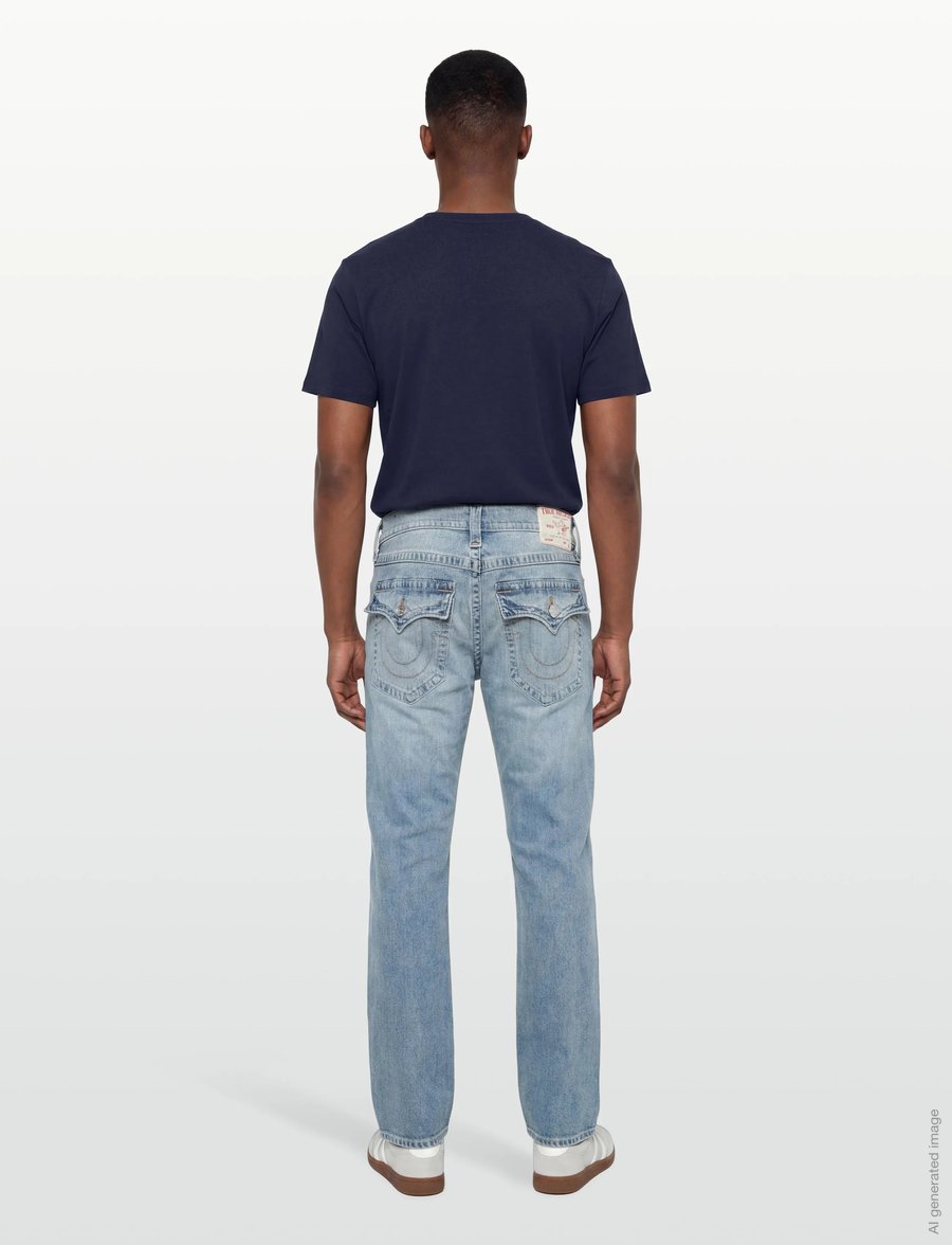 True Religion - RICKY SN FLAP 34 IN - regular jeans - brilliant med wash - 4