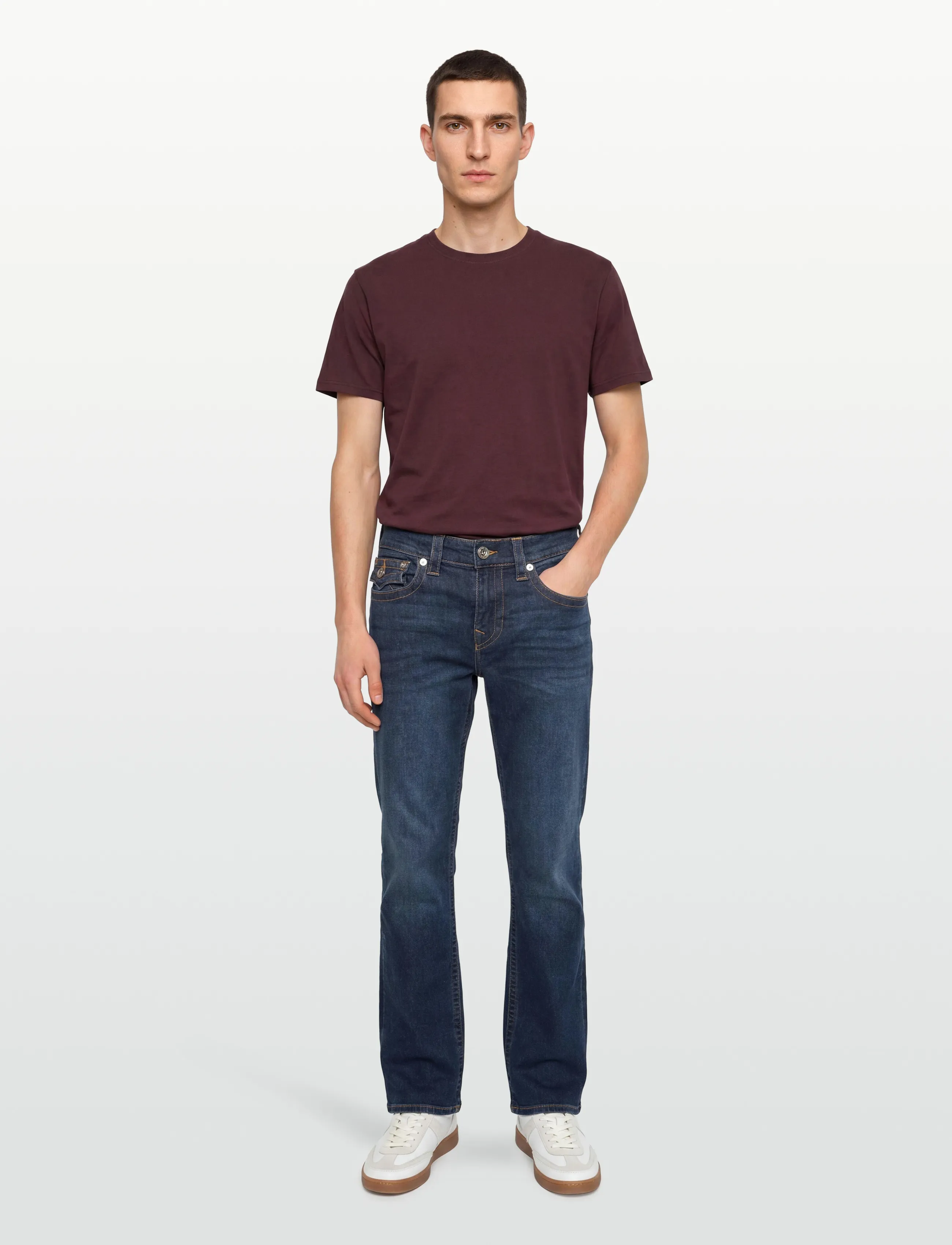 True Religion Billy Sn Flap 34 In, 28, Jeans, Marineblau - Regular, Männerswear
