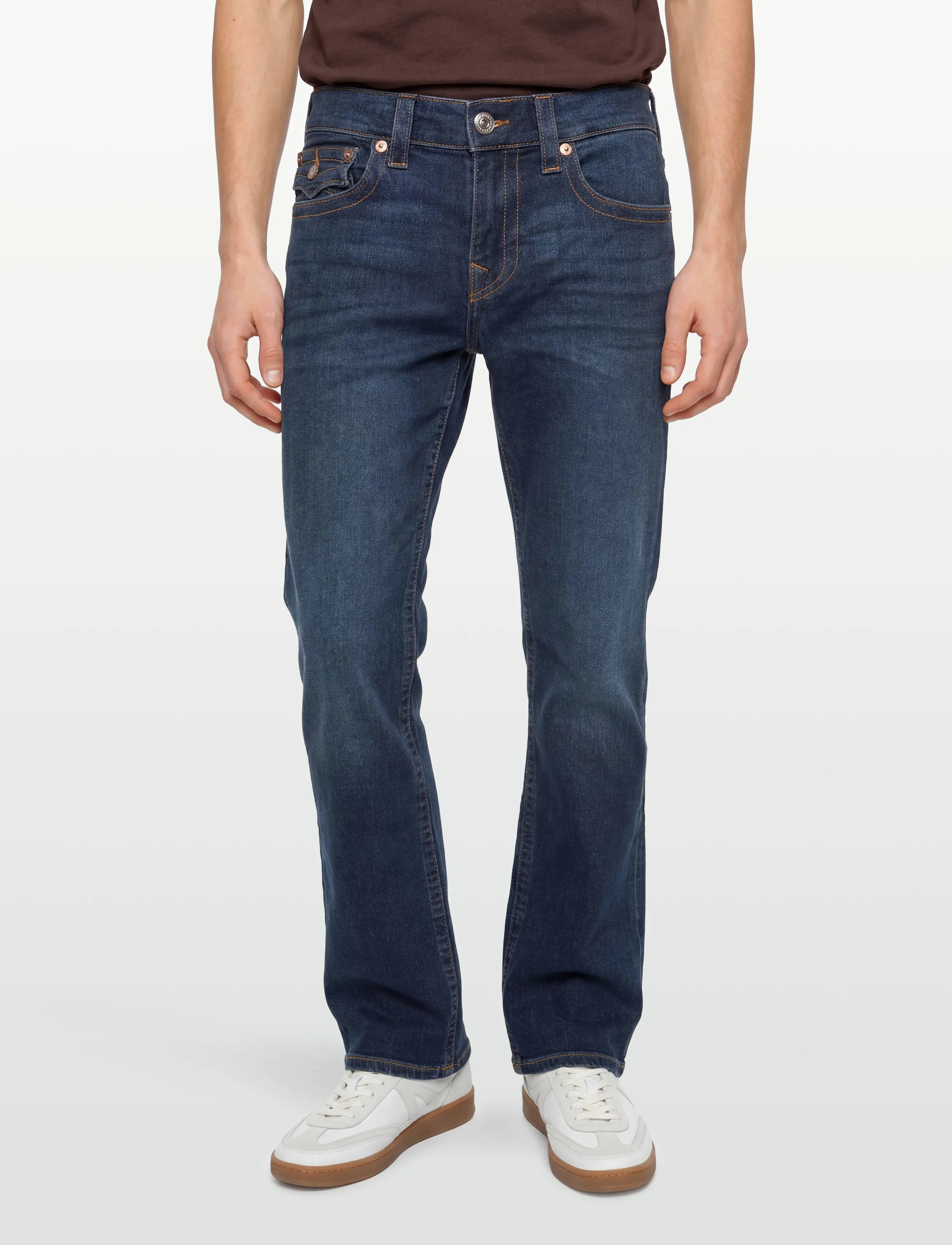 True Religion - BILLY SN FLAP 34 IN - regular piegriezuma džinsa bikses - damon dark wash - 3