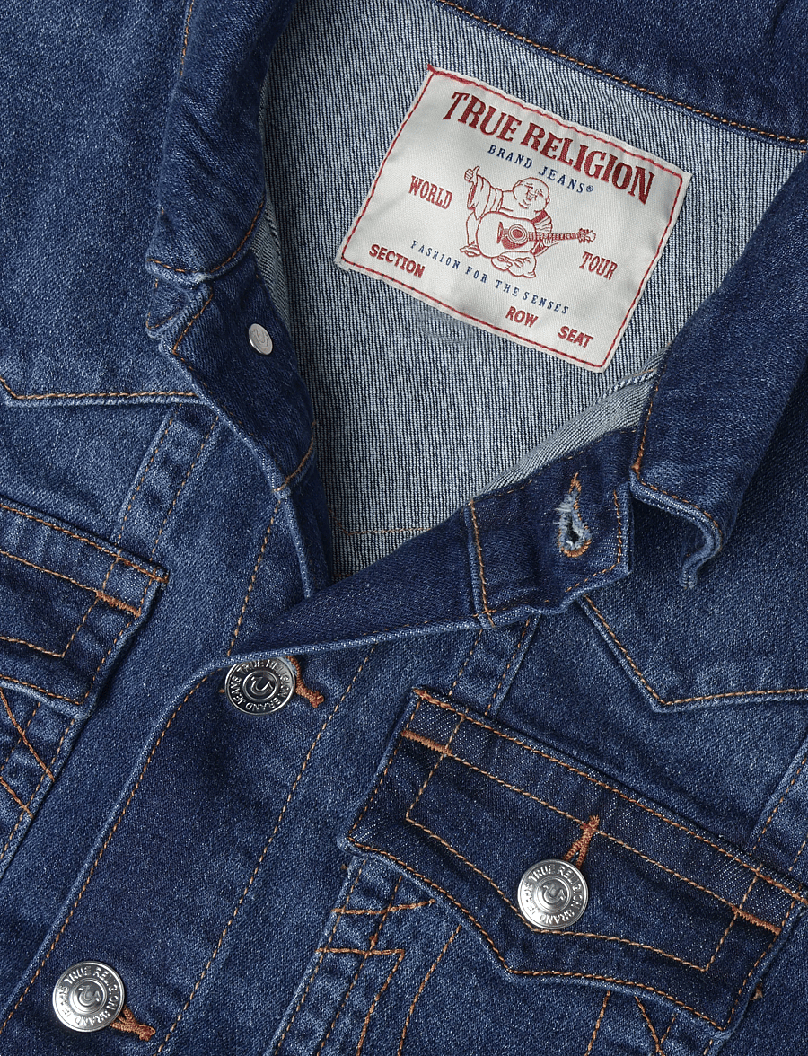 True Religion - SN JIMMY JACKET - voodrita teksatagid - damon dark wash - 2