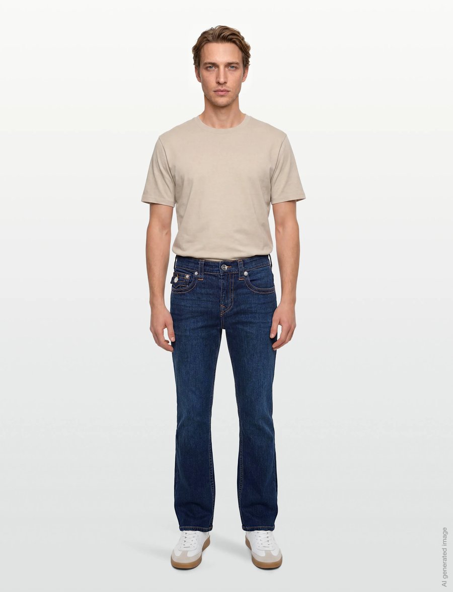 True Religion - RICKY SN FLAP 32 IN - Įprasto kirpimo džinsai - damon dark wash - 0