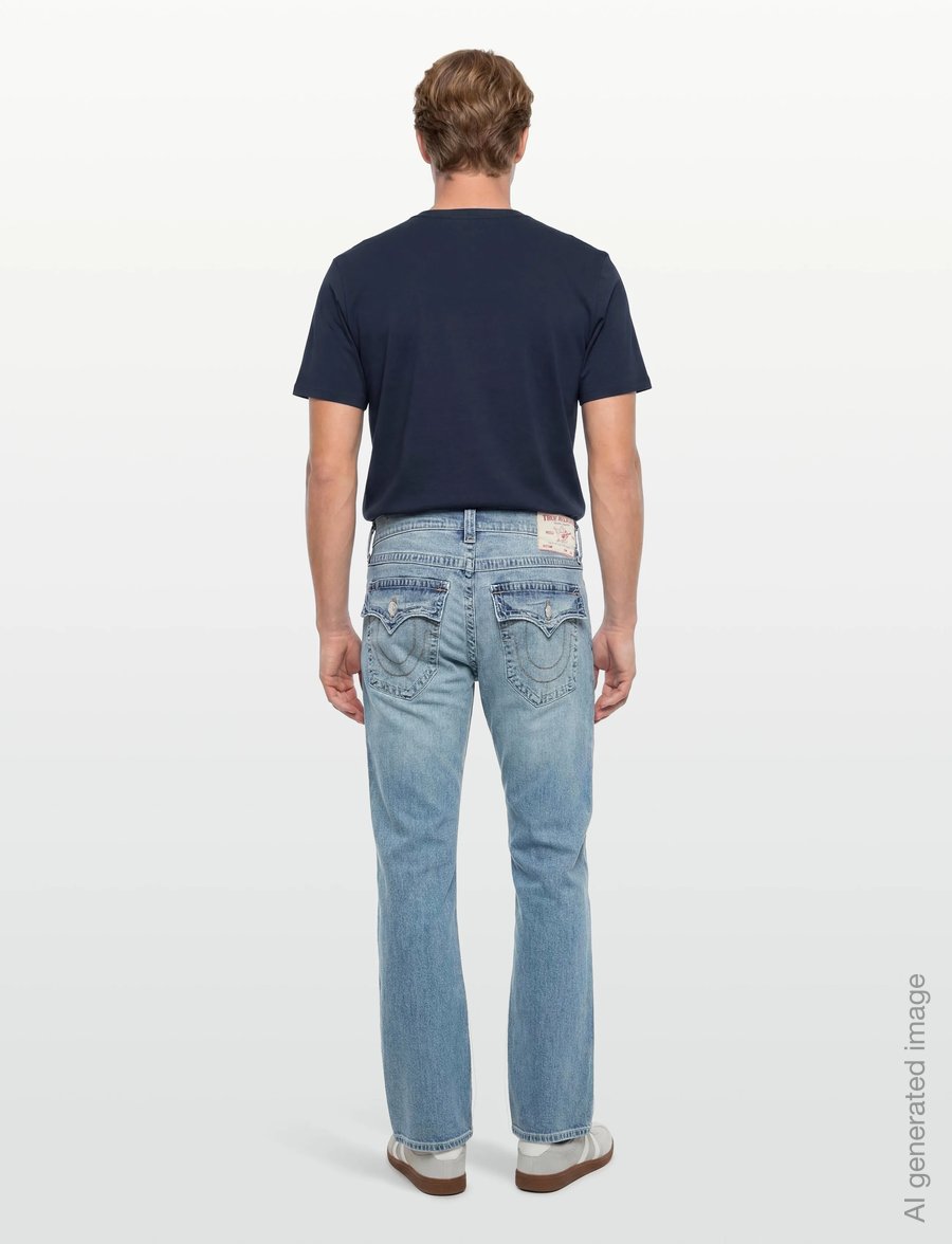 True Religion - RICKY SN FLAP 32 IN - weite jeans - brilliant med wash - 4
