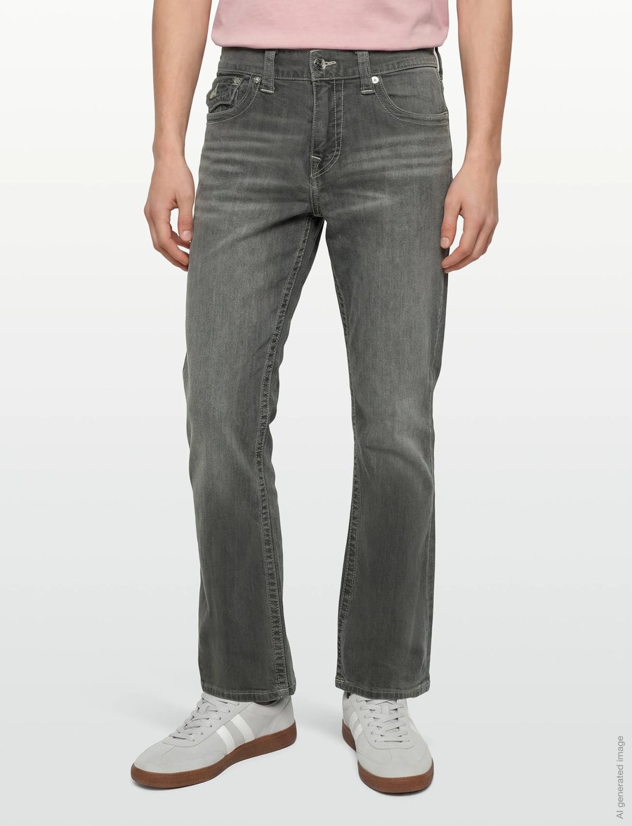 True Religion - RICKY SN FLAP 32 IN - regular jeans - chalk grey wash - 3
