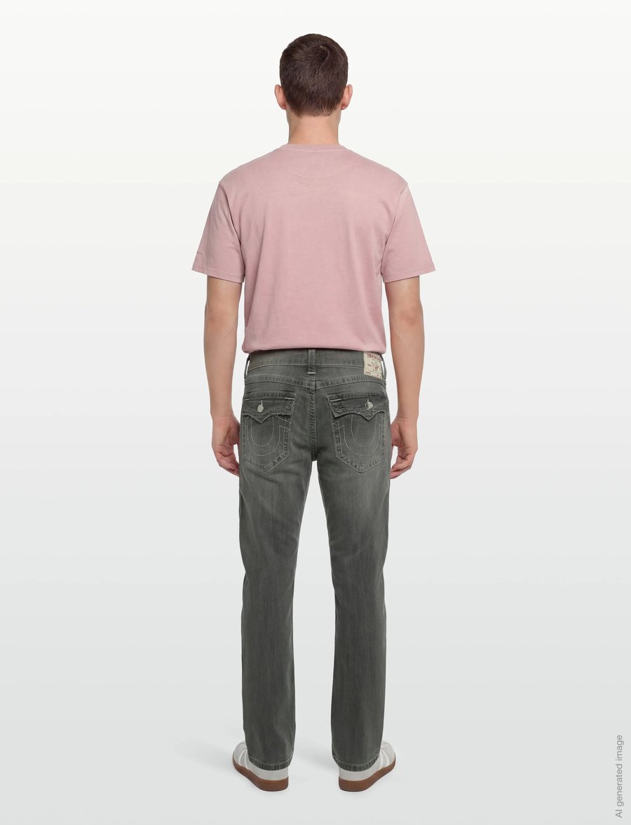 True Religion - RICKY SN FLAP 32 IN - regular jeans - chalk grey wash - 4