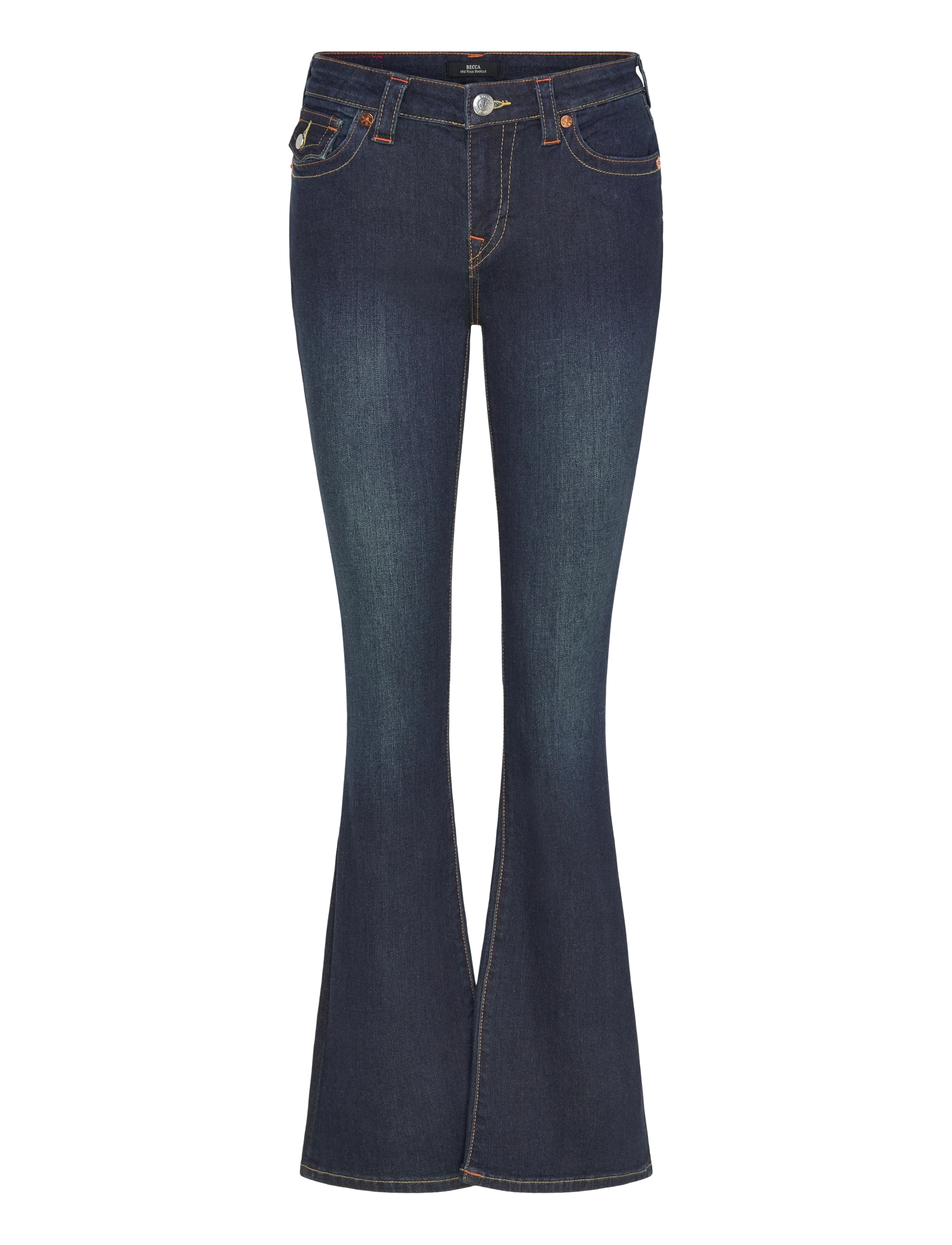 True Religion BECCA MID RISE BOOT CUT FLAP - Bootcut jeans - MUDDY WATERS / navy