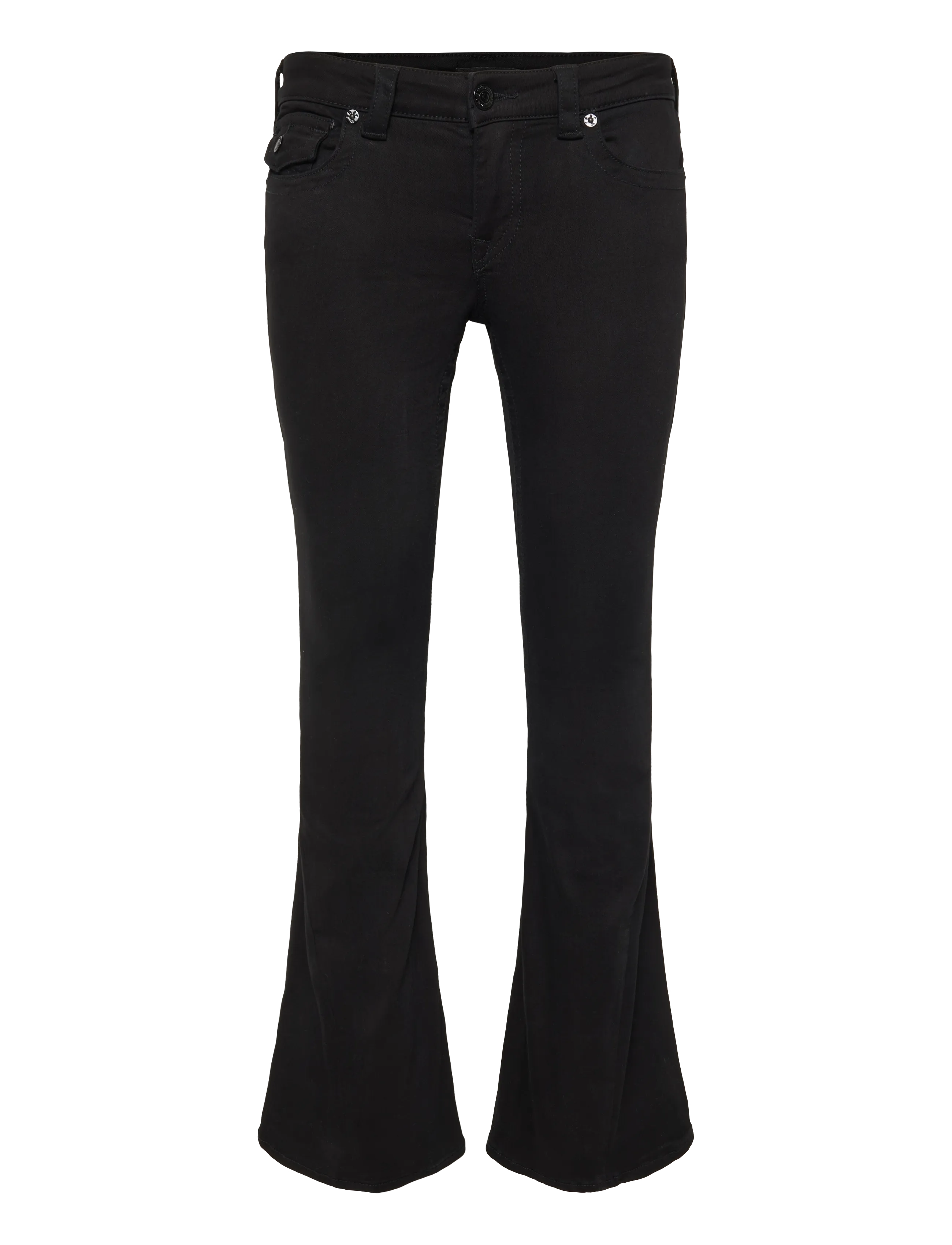 True Religion JOEY LOW RISE FLARE - Dżinsy - BLACK BODY RINSE / black
