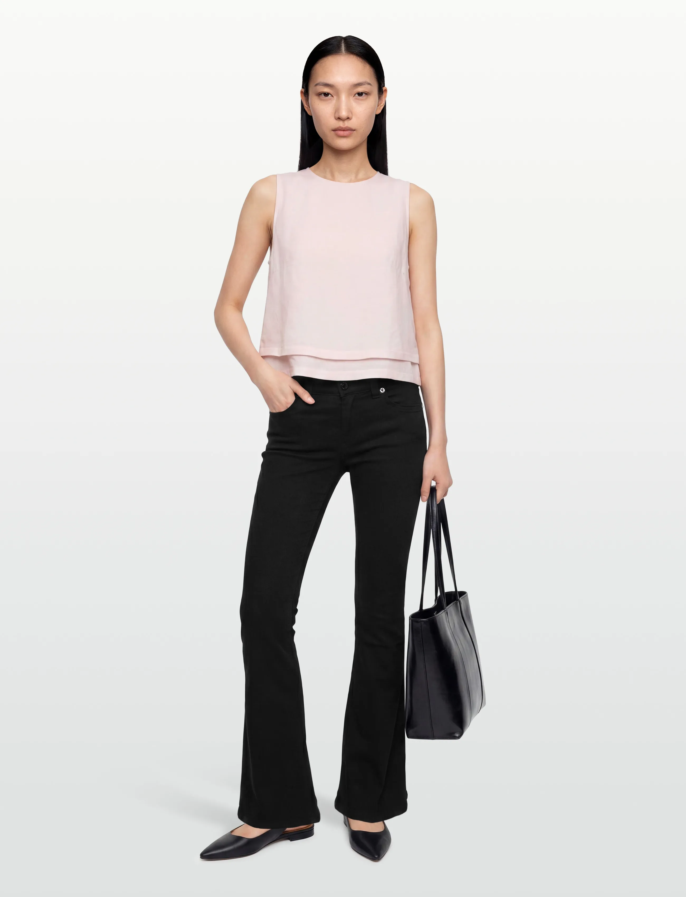 True Religion JOEY LOW RISE FLARE - Jeans - BLACK BODY RINSE / black