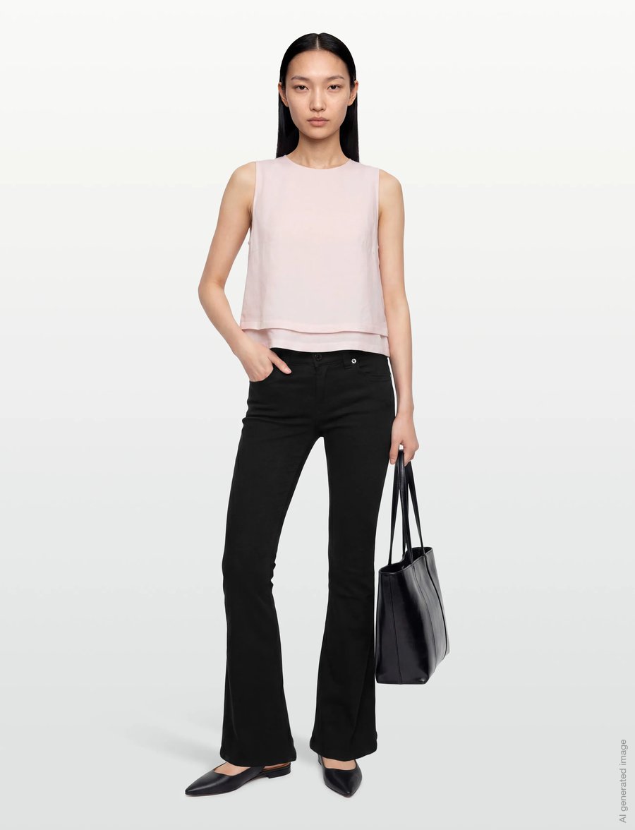 True Religion - JOEY LOW RISE FLARE - schlaghosen - black body rinse - 0