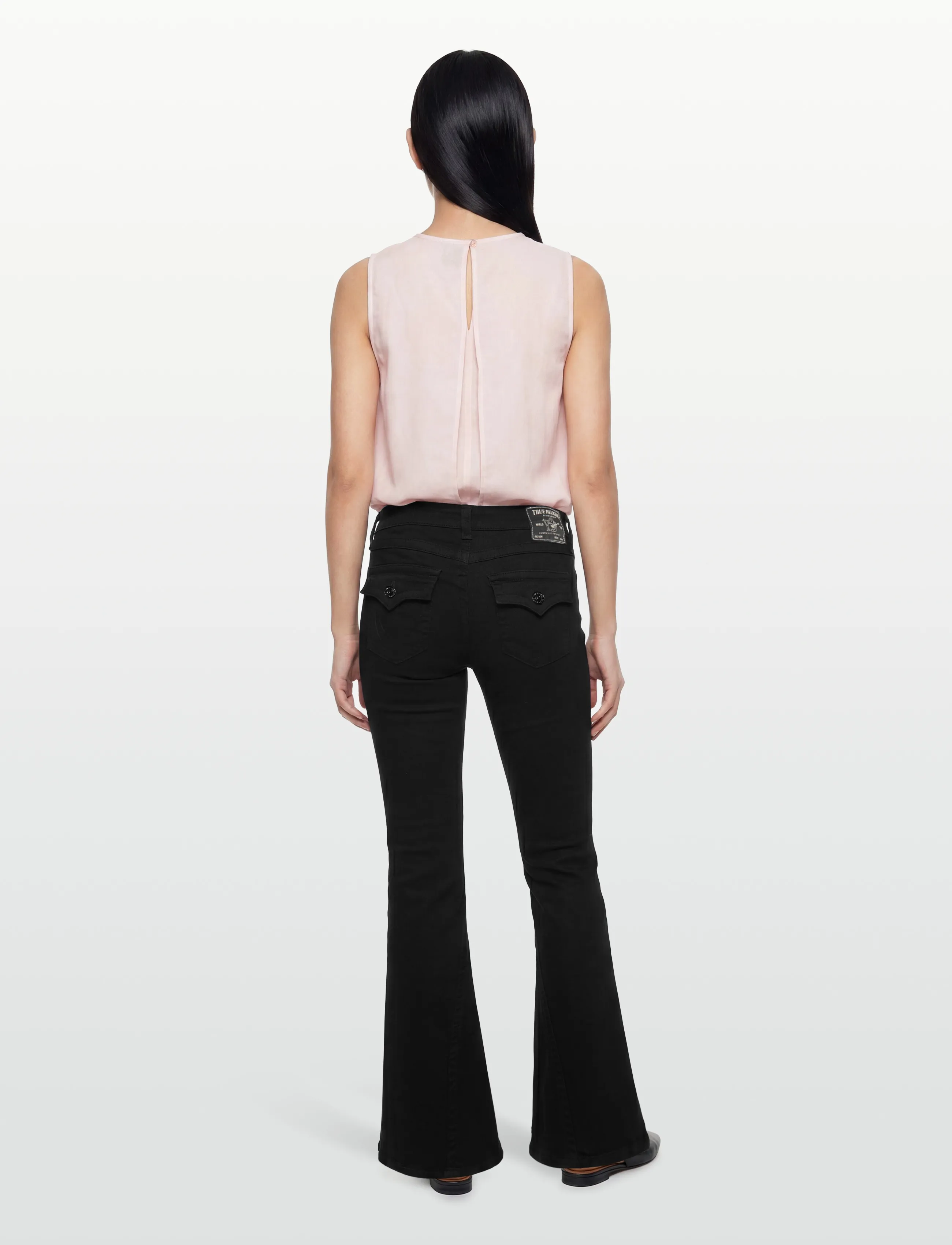 True Religion - JOEY LOW RISE FLARE - schlaghosen - black body rinse - 4