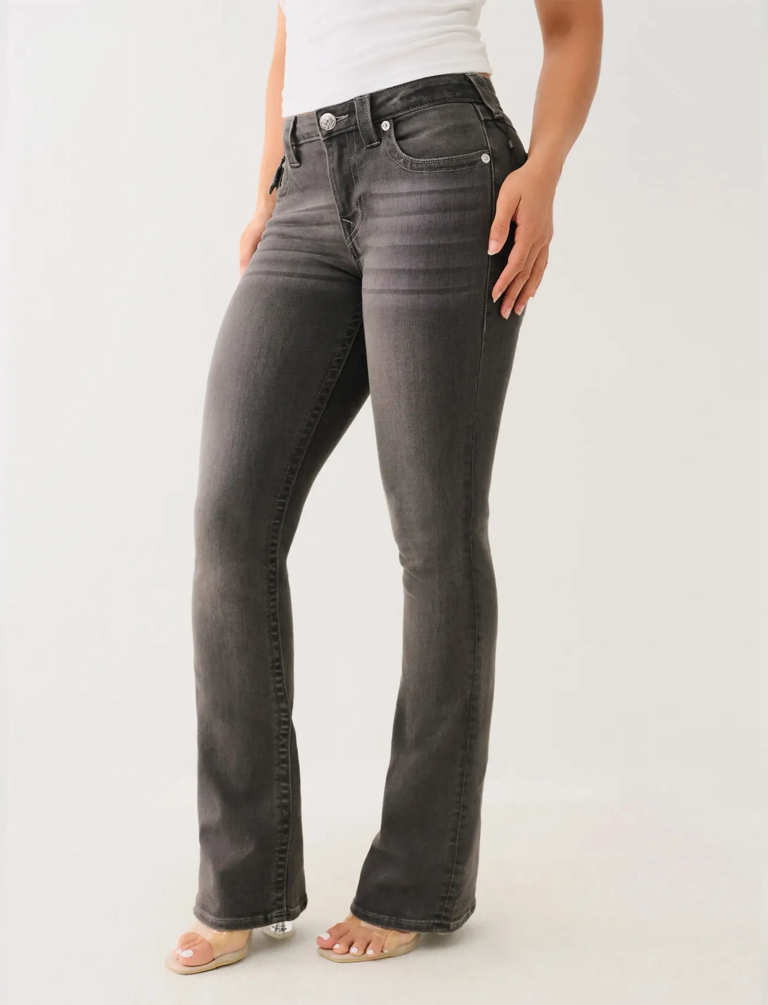 True Religion - BECCA MR BOOT - alt laienevad teksad - charcoal - 4