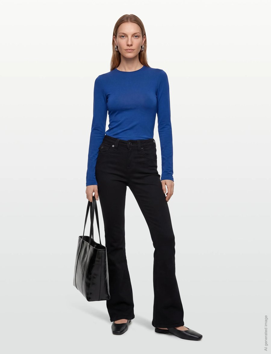 True Religion - BECCA MR BOOTCUT - alt laienevad teksad - body rinse black - 0