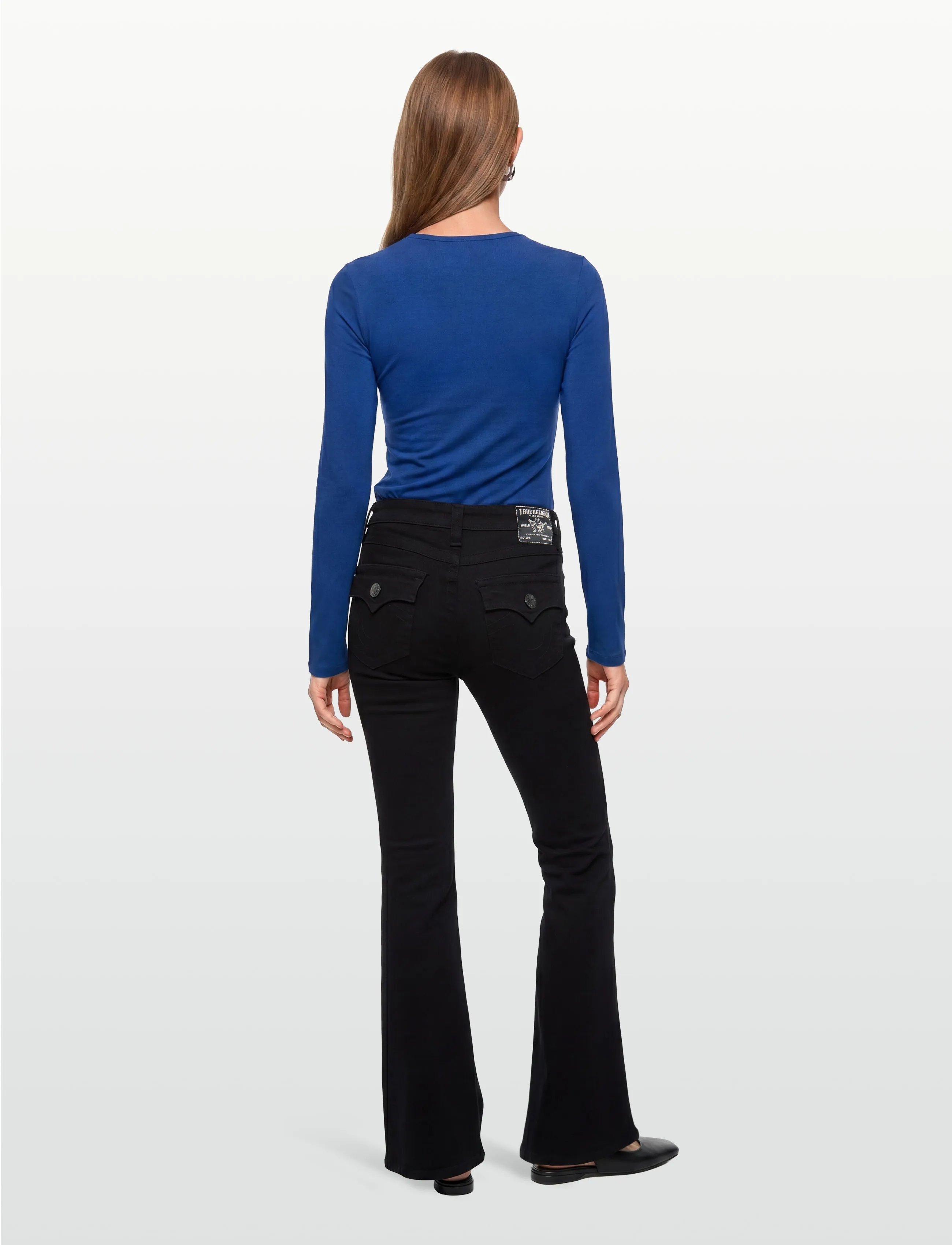 True Religion - BECCA MR BOOTCUT - alt laienevad teksad - body rinse black - 4