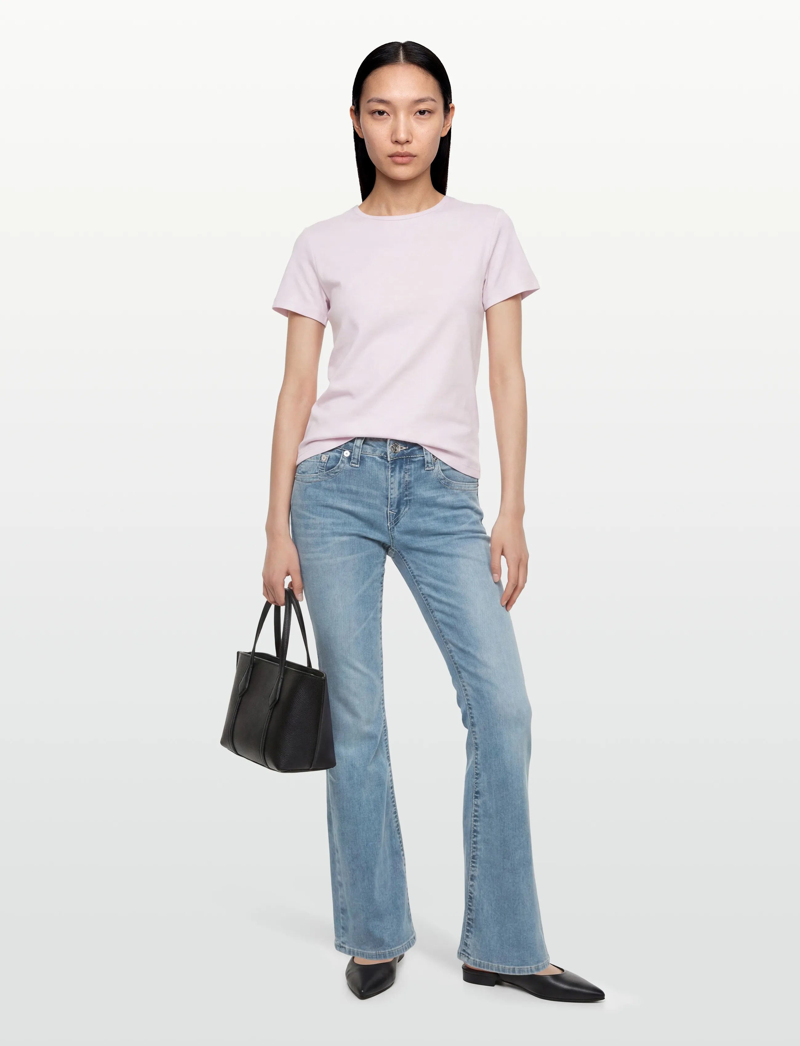 True Religion Becca Mid Rise Boot Cut, Kvinder, Bootcut Jeans, Blå, Str: 28 x 33