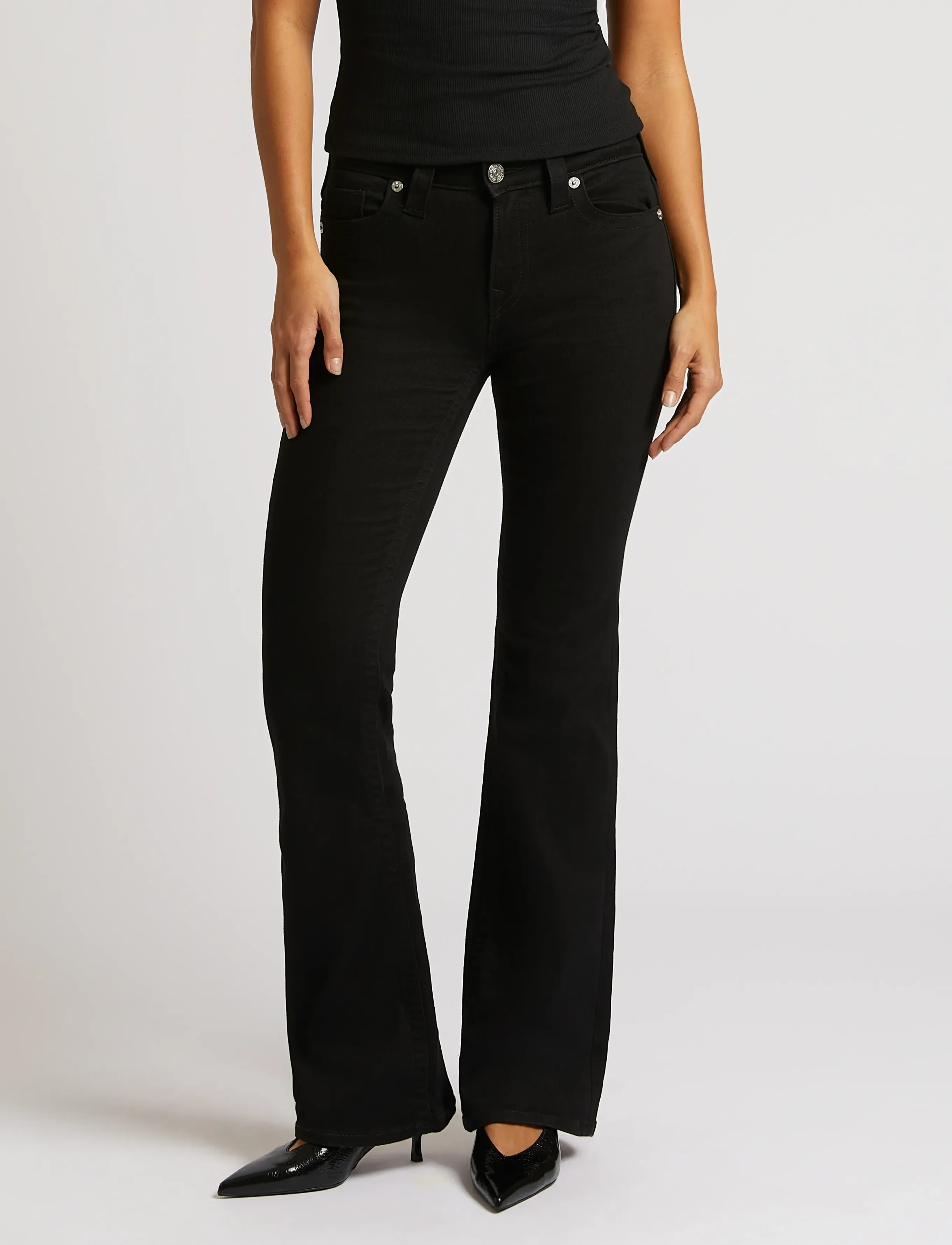 True Religion - BECCA MR BOOT - alt laienevad teksad - black body rinse - 4