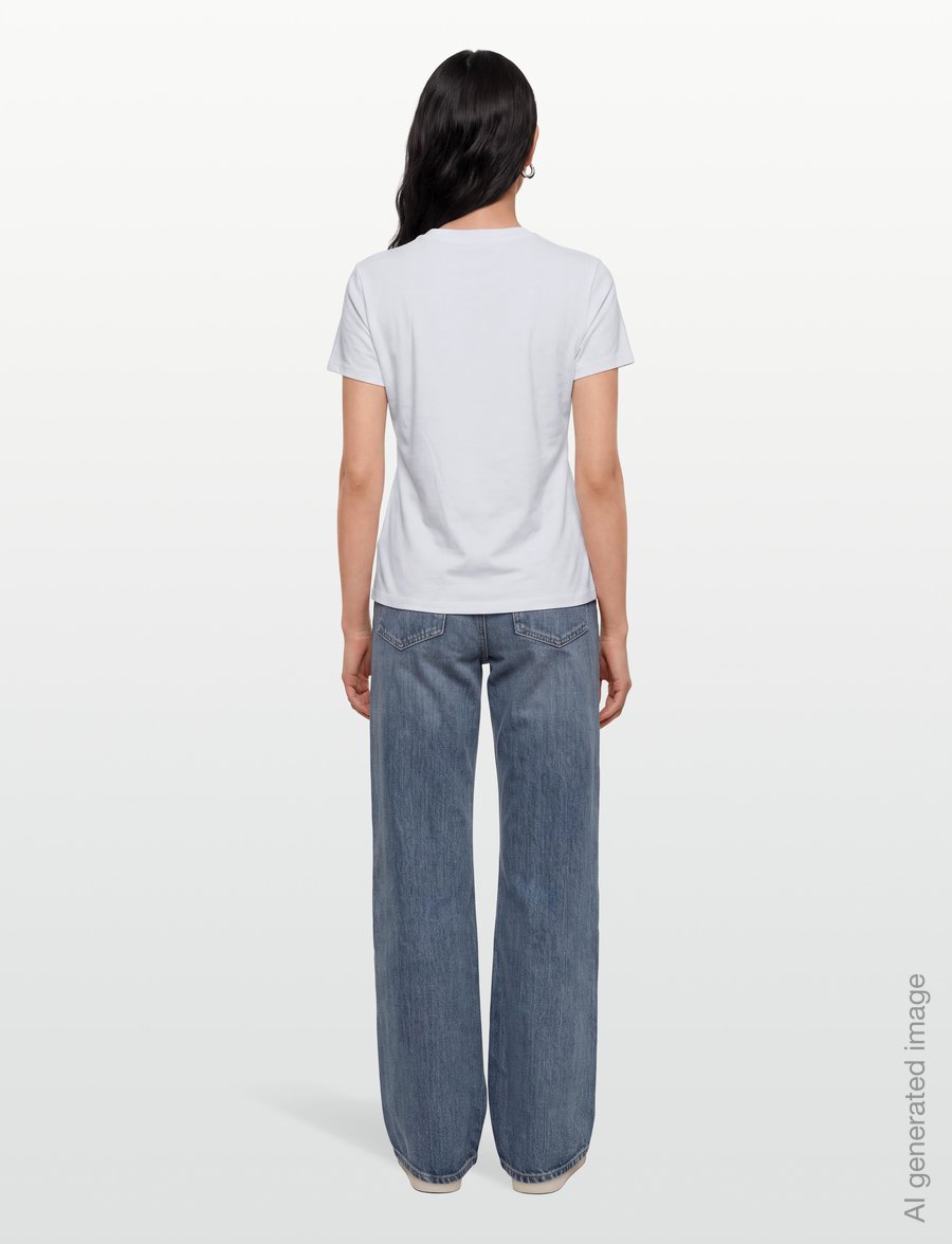 True Religion - CRYSTAL HS CREW NECK TEE - t-skjorter - optic white - 4