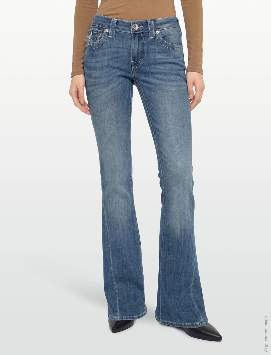 True Religion - JOEY LR FLARE FLAP - dzwony dżinsy - arabella - 3