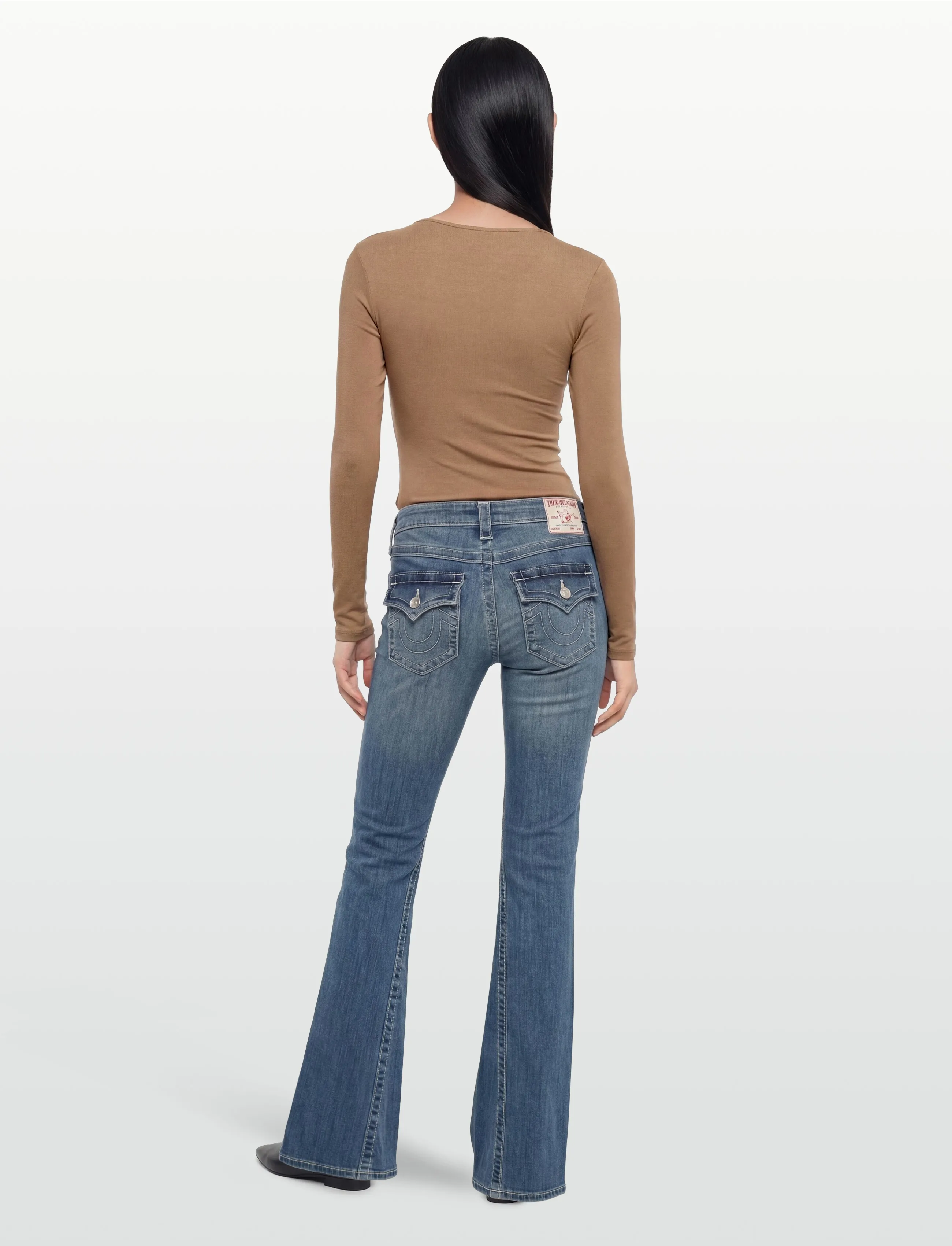 True Religion - JOEY LR FLARE FLAP - dzwony dżinsy - arabella - 4