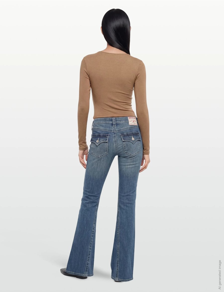 True Religion - JOEY LR FLARE FLAP - dzwony dżinsy - arabella - 4