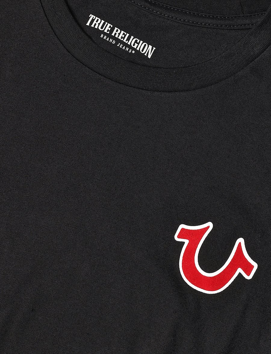 True Religion - BUDDHA LOGO TEE - kurzärmelige t-shirts - black - 2