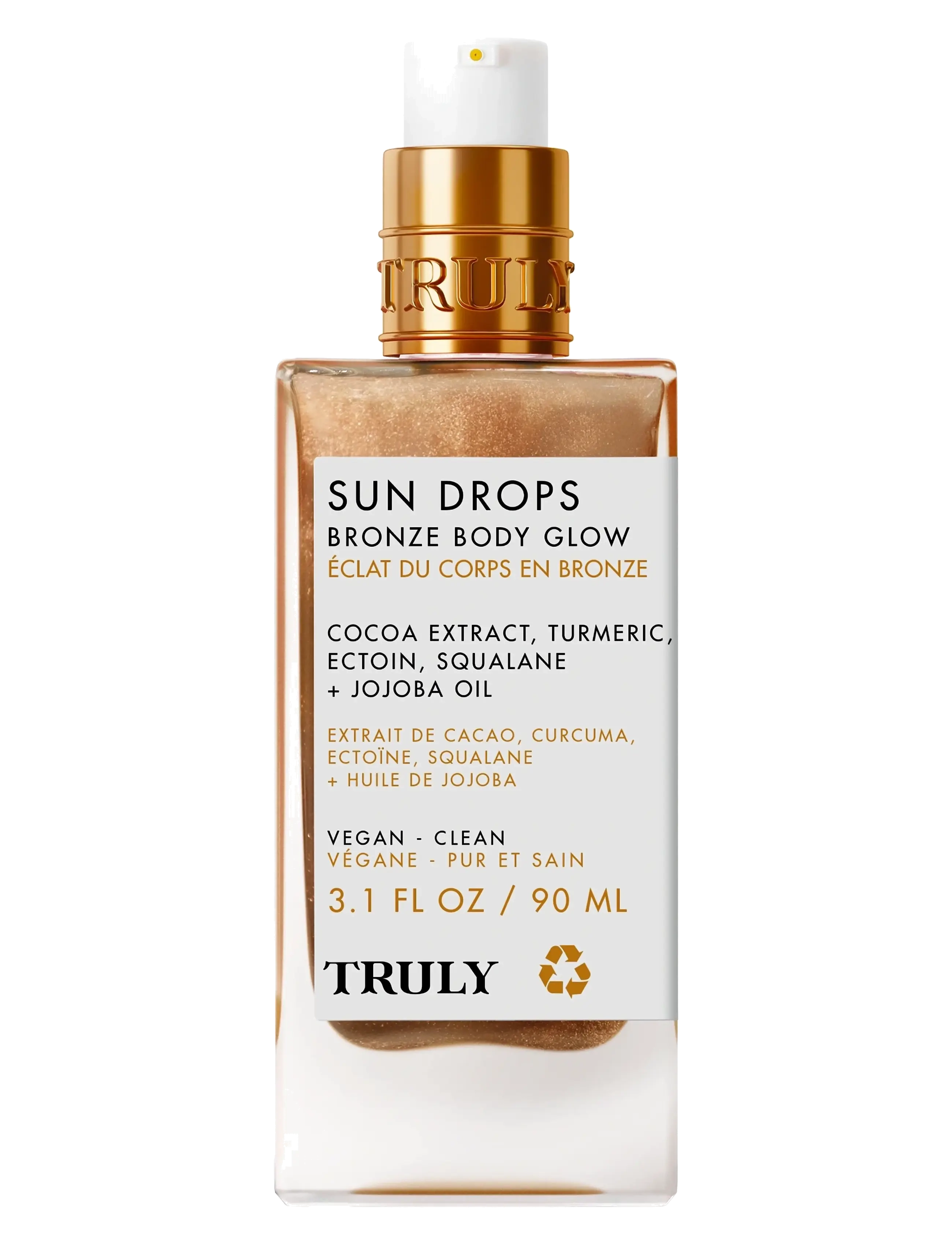 Truly Sun Drops Bronze Body Glow 90Ml, Body Vinegar & Dressing Bottless, Nude, Str: 90 ML