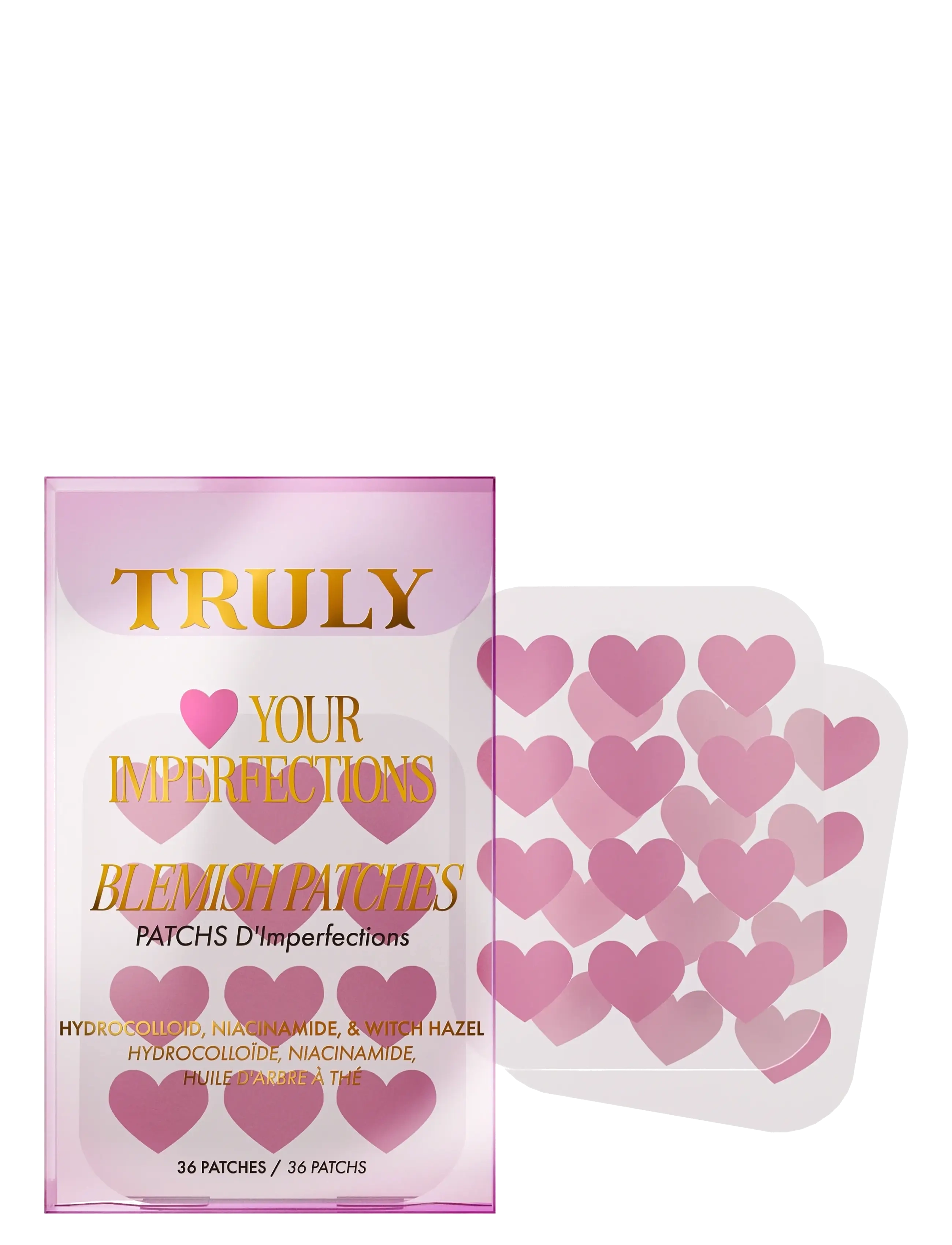 Truly Blemish Patches Hearts 36Pcs, 36 PCS, Nude, Ansigt > Pletbehandlinger, Dame