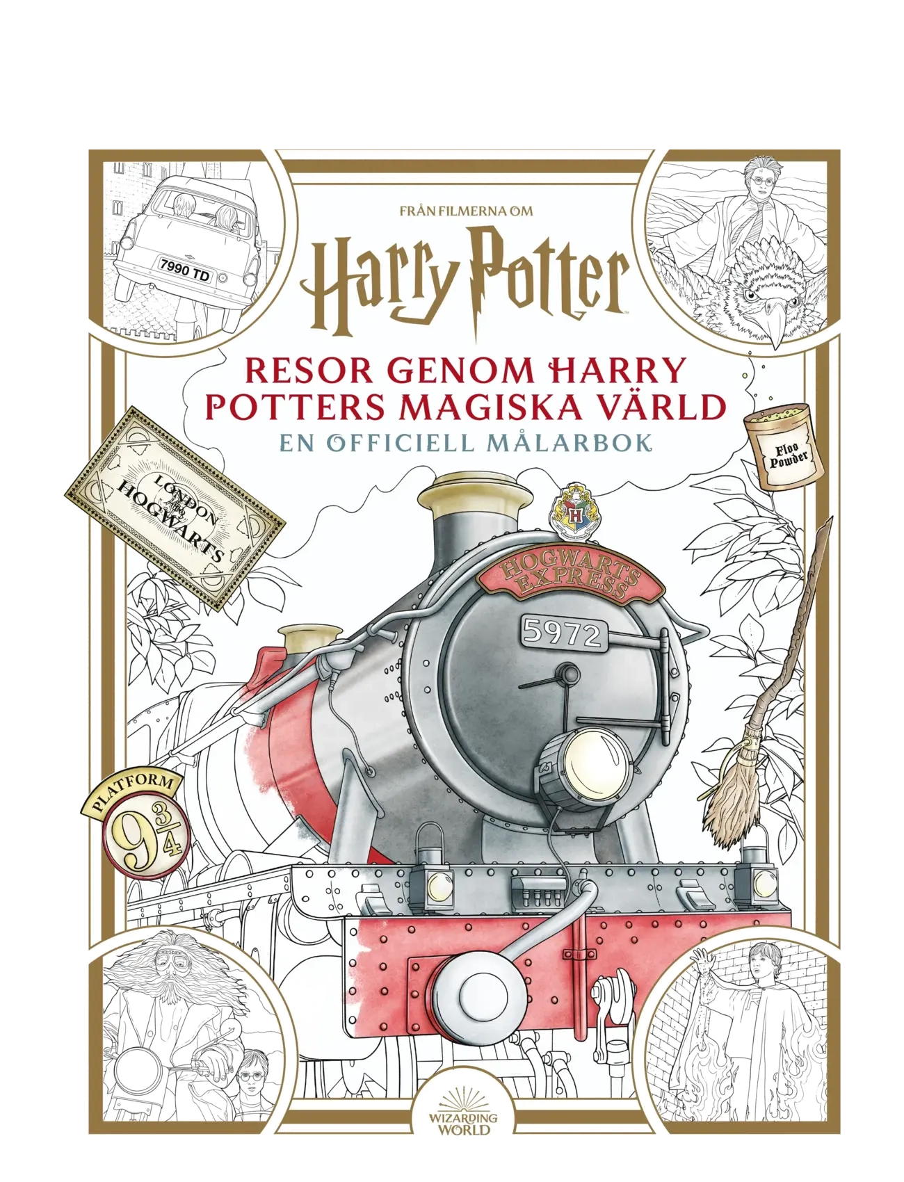 TUKAN Harry Potter: Resor Genom Harry Potters Magiska Värld, Børn, Coloring & Craft Books, Multi/mønstret, Str: SWEDISH