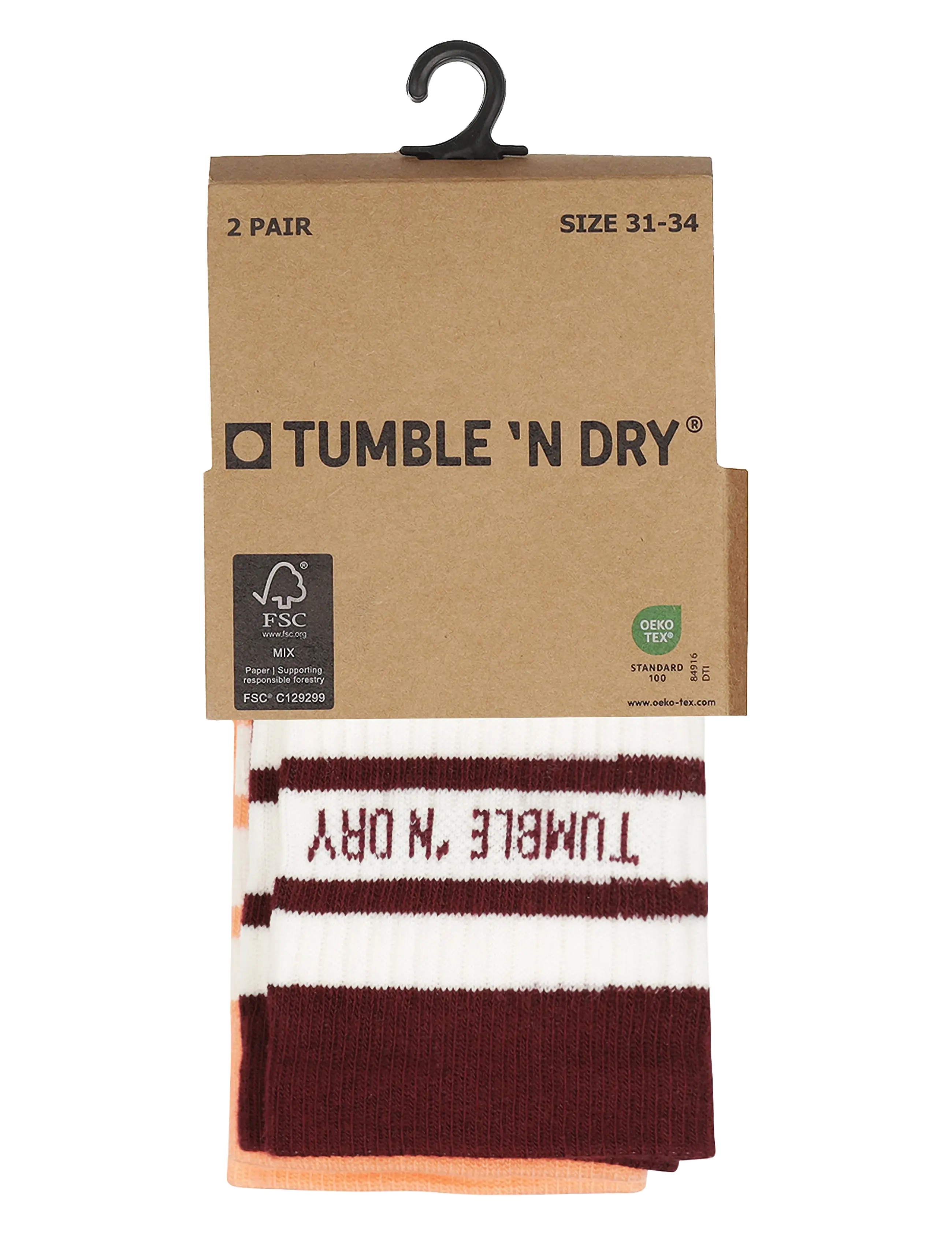 TUMBLE 'N DRY - TND Tumble Socks colour 2-pack - strümpfe - cabernet - 2