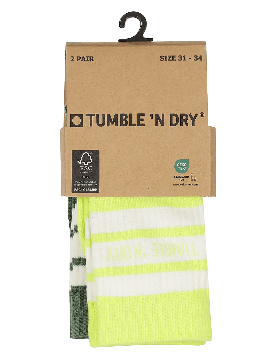 TUMBLE 'N DRY - TND Tumble Socks colour 2-pack - sokid - lime punch - 1