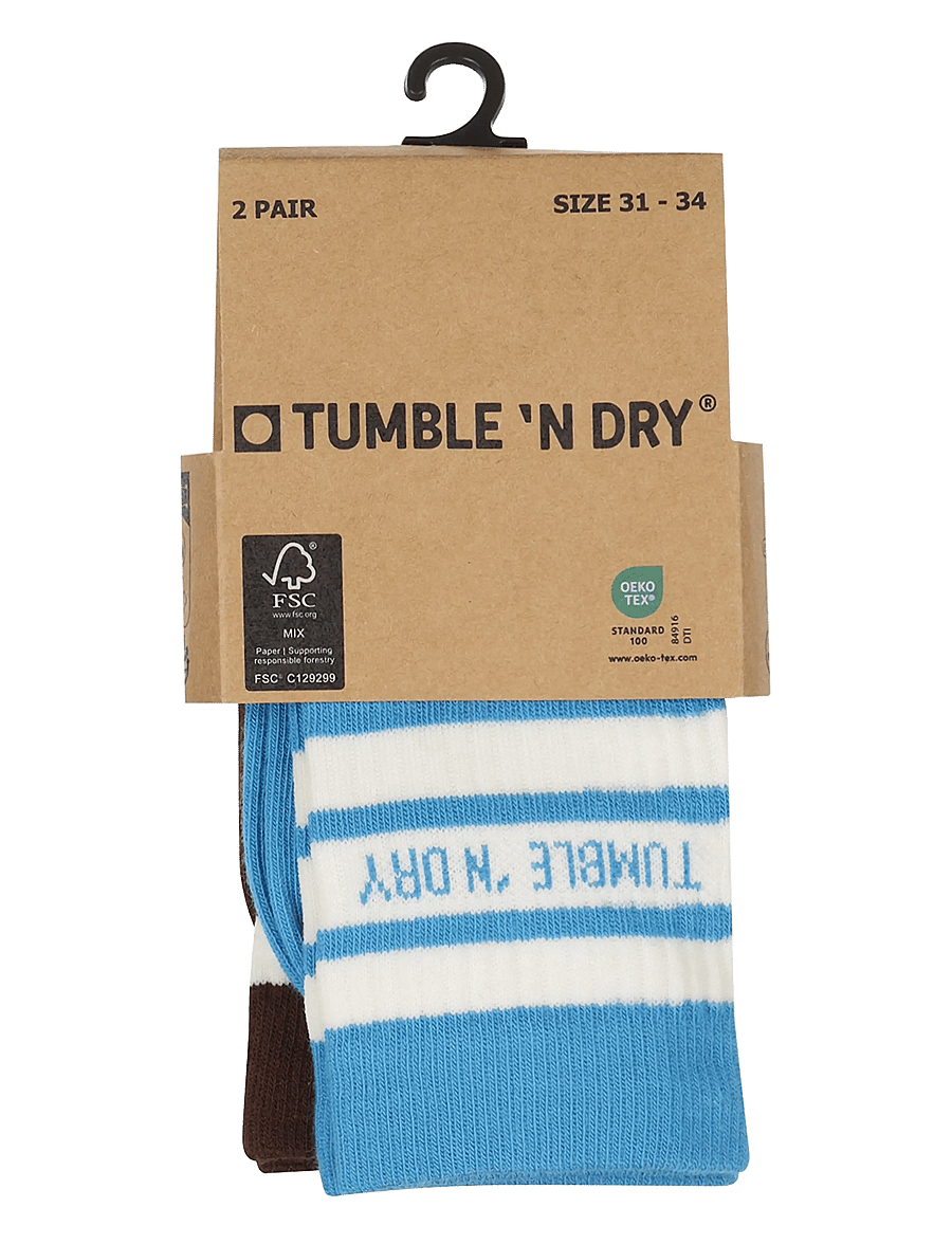TUMBLE 'N DRY - TND Tumble Socks colour 2-pack - sokid - swedish bl - 1