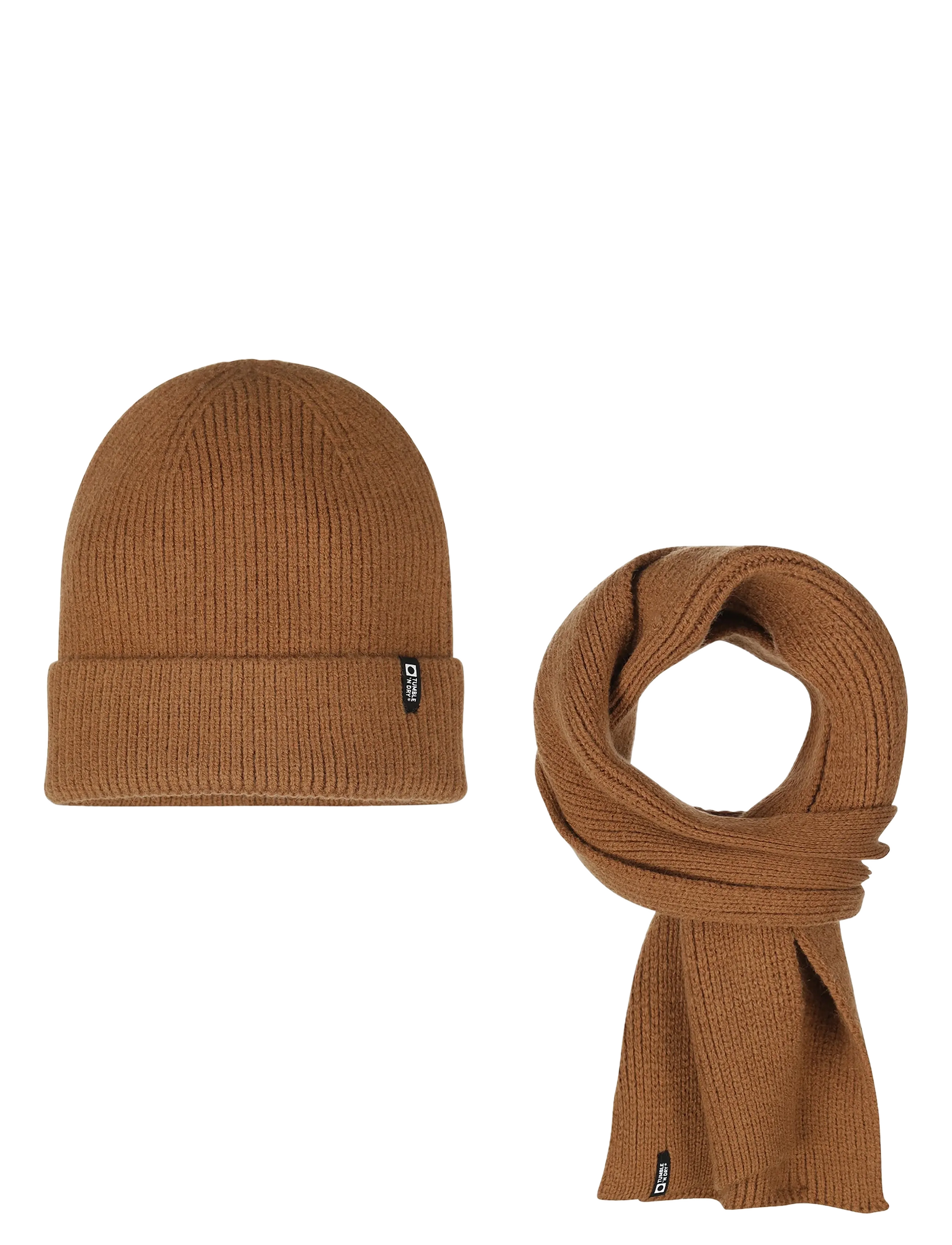 TUMBLE 'N DRY TND Beanie & Scarf - Beanies - RUBBER / brown