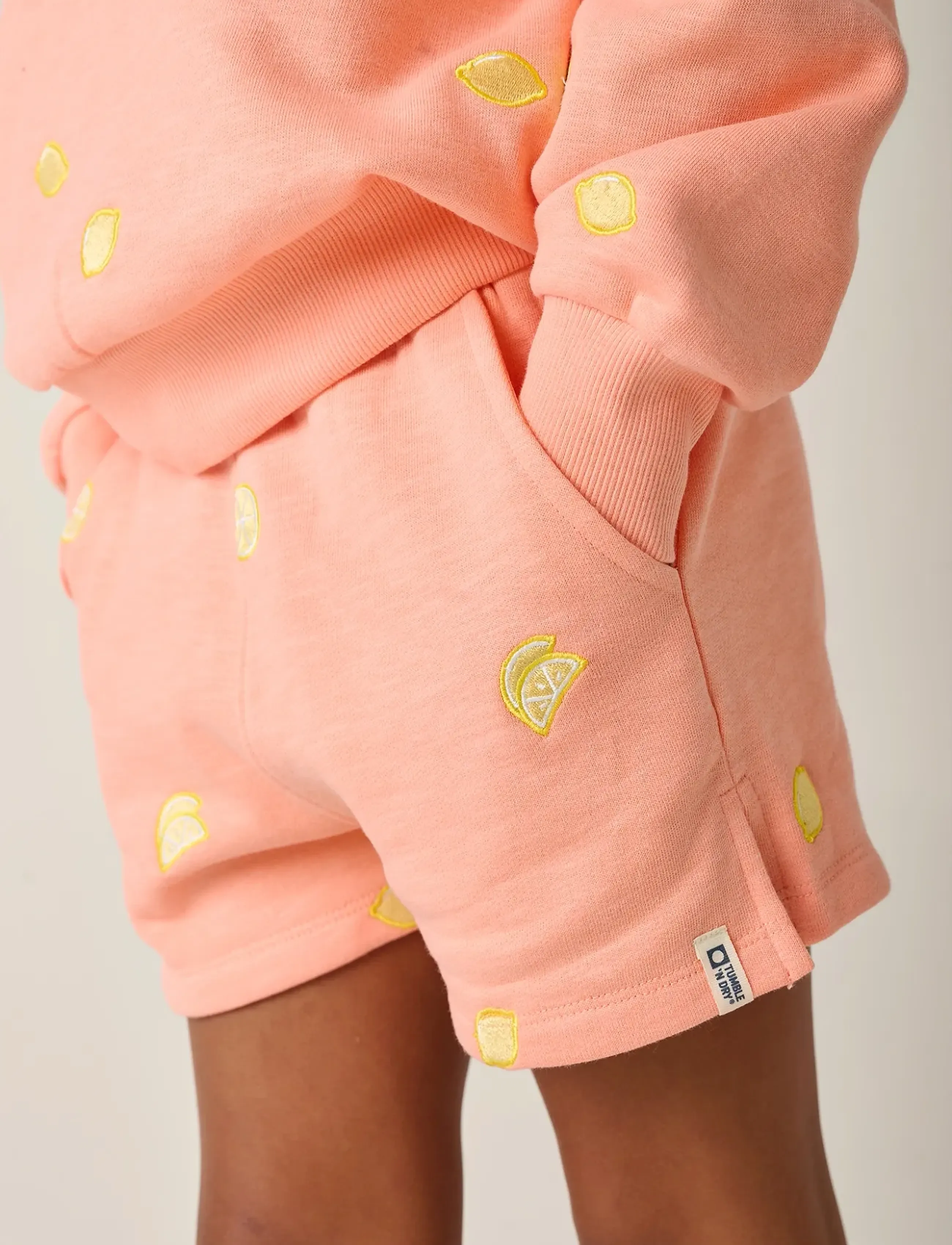 TUMBLE 'N DRY Tnd Citrone, Børn, Broderede Citron Shorts, Pink, Str: 98