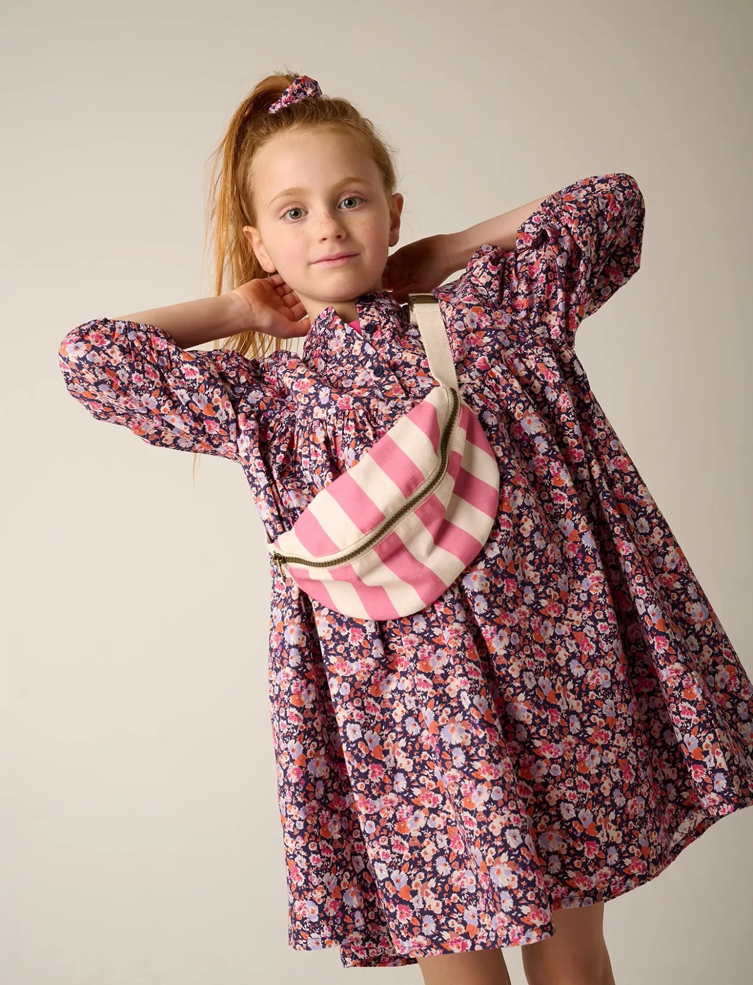 TUMBLE 'N DRY Violetta Dress - Lühikeste varrukatega vabaaja kleidid - NAVY BLAZE / pink/rose