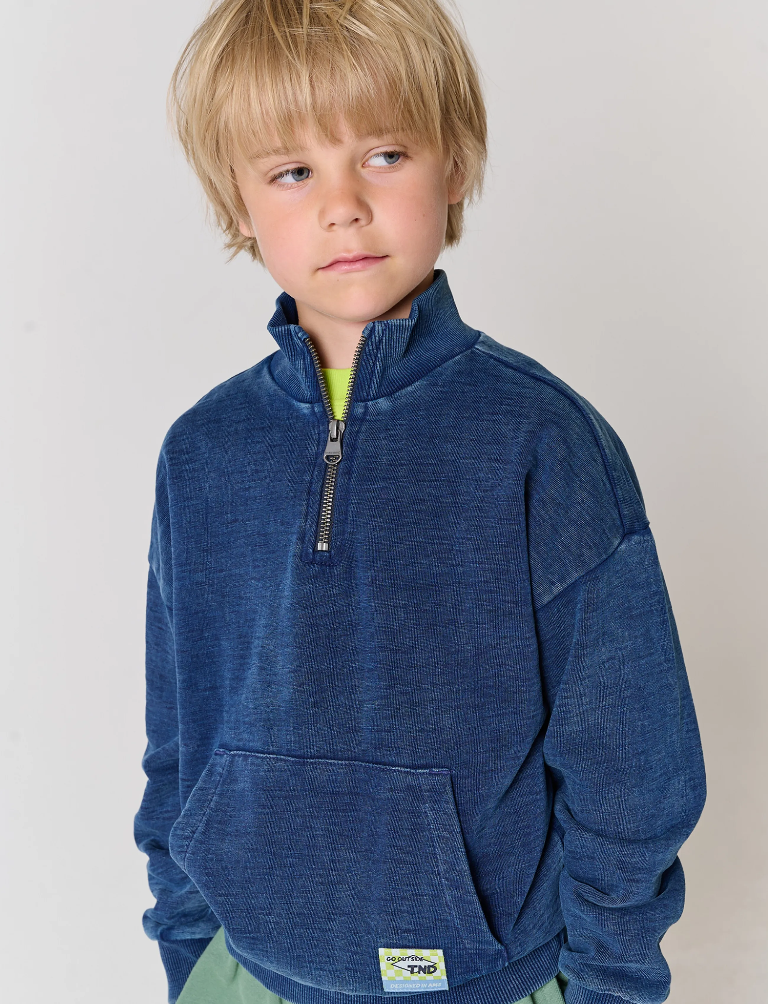 TUMBLE 'N DRY Tnd Canterbury, Kinder, Half-Zip Sweatshirt, Marineblau, Gr.104