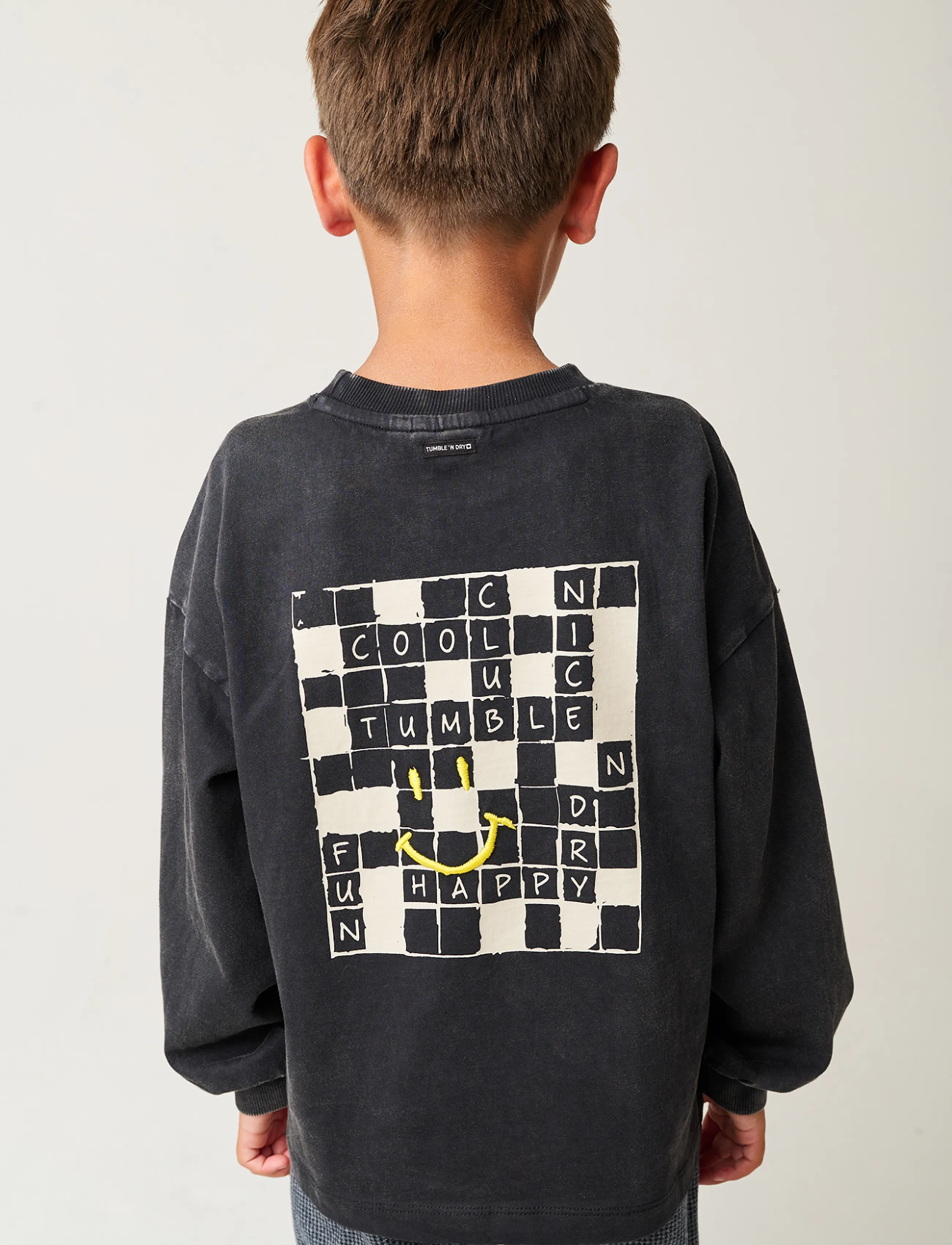 TUMBLE 'N DRY Tnd Middelton, Kinder, Smiley Sweatshirt, Schwarz, Gr.128
