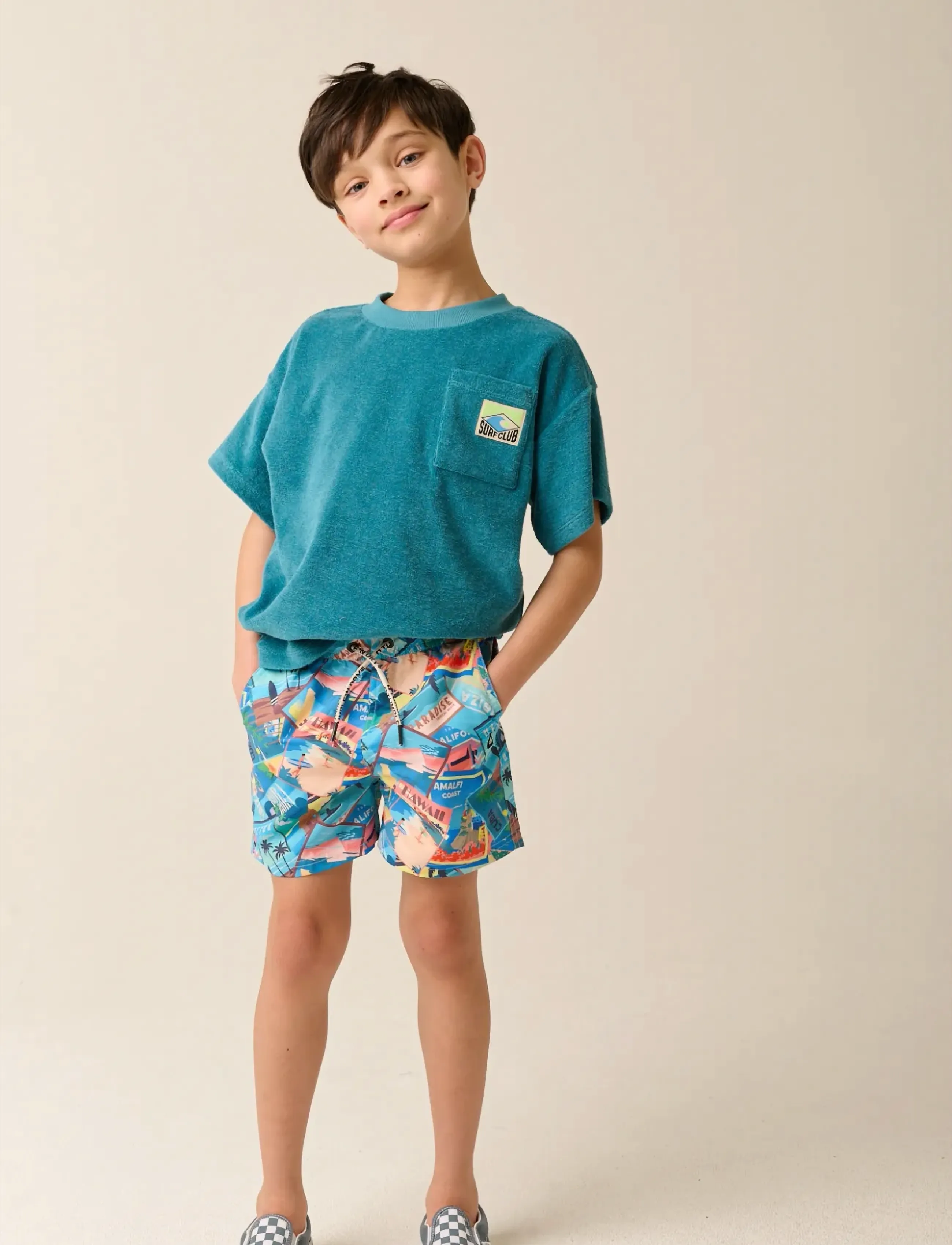 TUMBLE 'N DRY Tnd Macapa, 104, Bademode, Mehrfarbig/gemustert - Swimshorts, Kinder