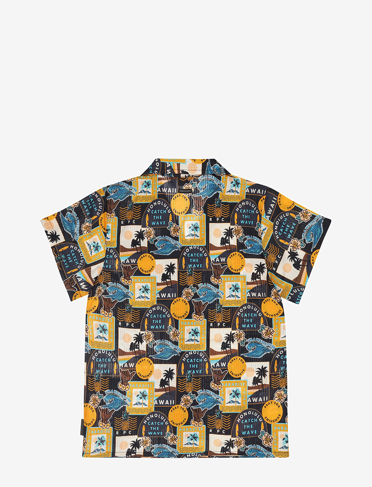 TUMBLE 'N DRY - TND Lacanau Palm - kurzärmlige hemden - navy blaze - 2