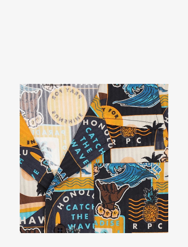 TUMBLE 'N DRY - TND Lacanau Palm - kurzärmlige hemden - navy blaze - 3