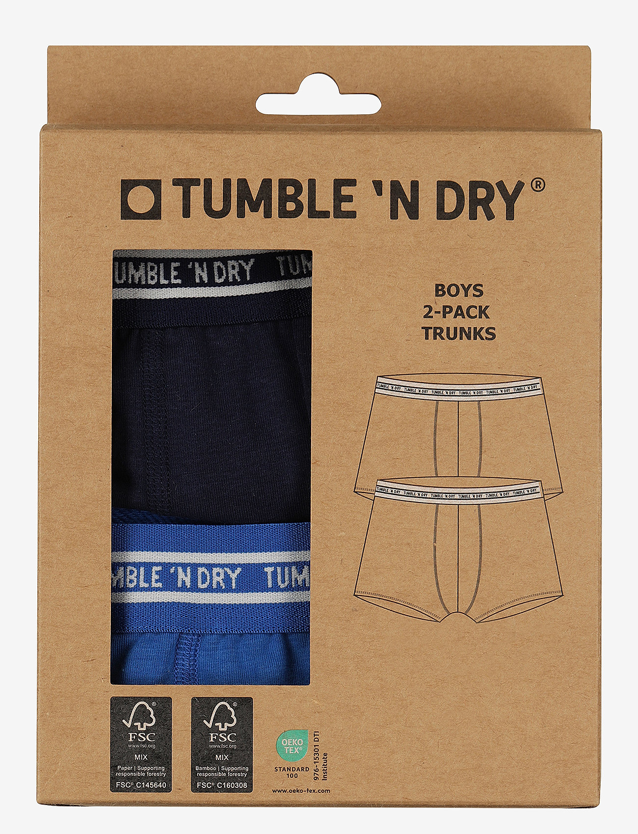 TUMBLE 'N DRY - Tumble Trunks 2 pack - underdele - classic bl - 2