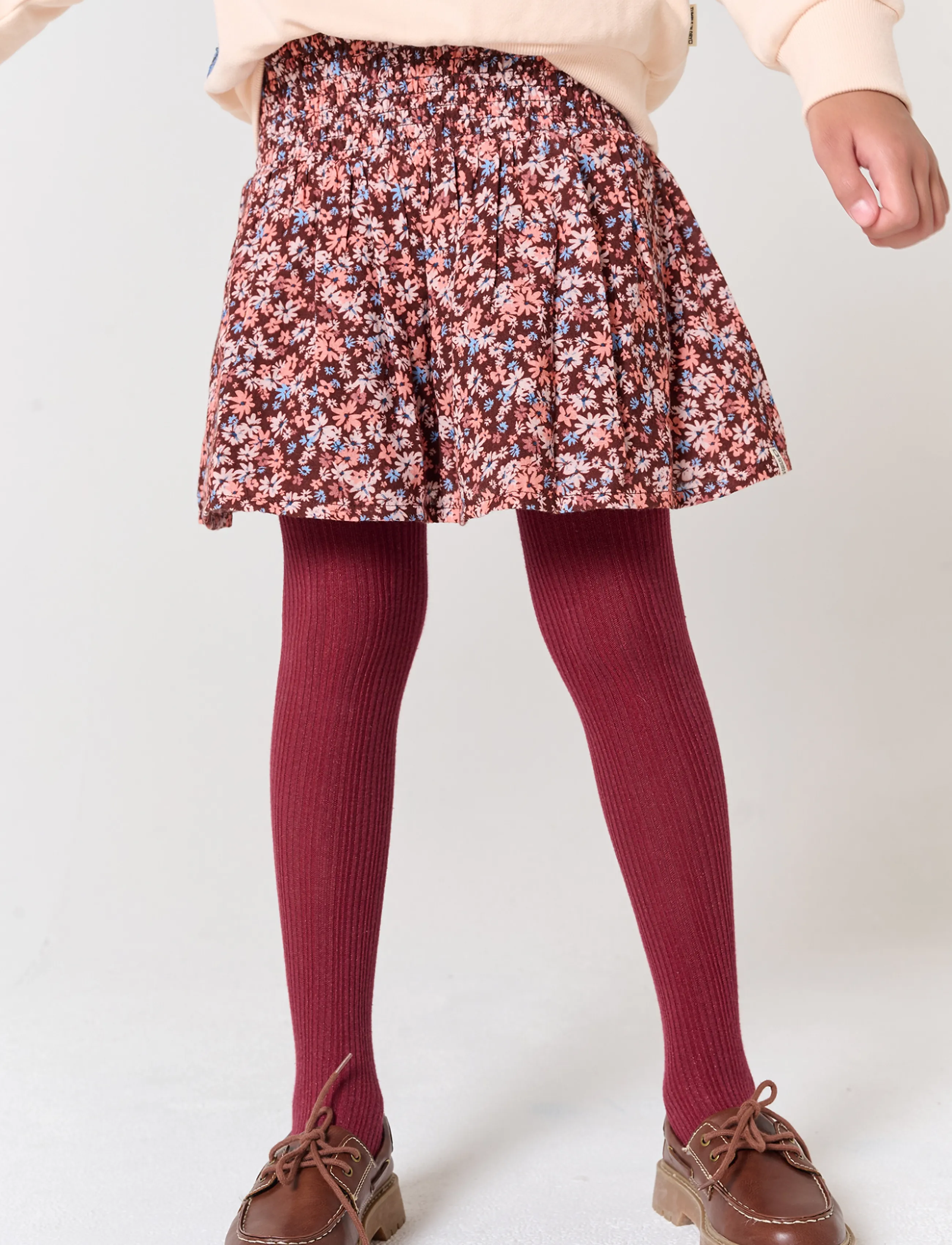 TUMBLE 'N DRY Tnd Glitter Tights, Glitter Ribbede Strømpebukser, Bordeaux, Str: 86/92
