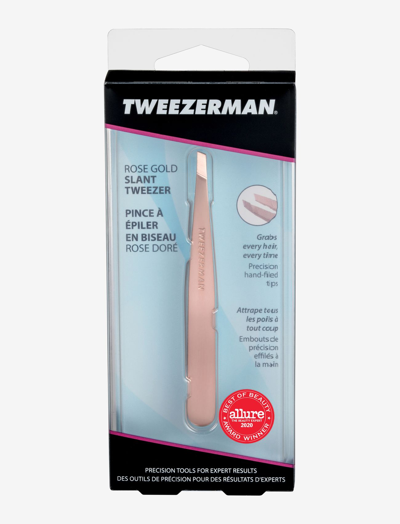 Tweezerman - Slant Tweezer Rose Gold - makeup - clear - 1