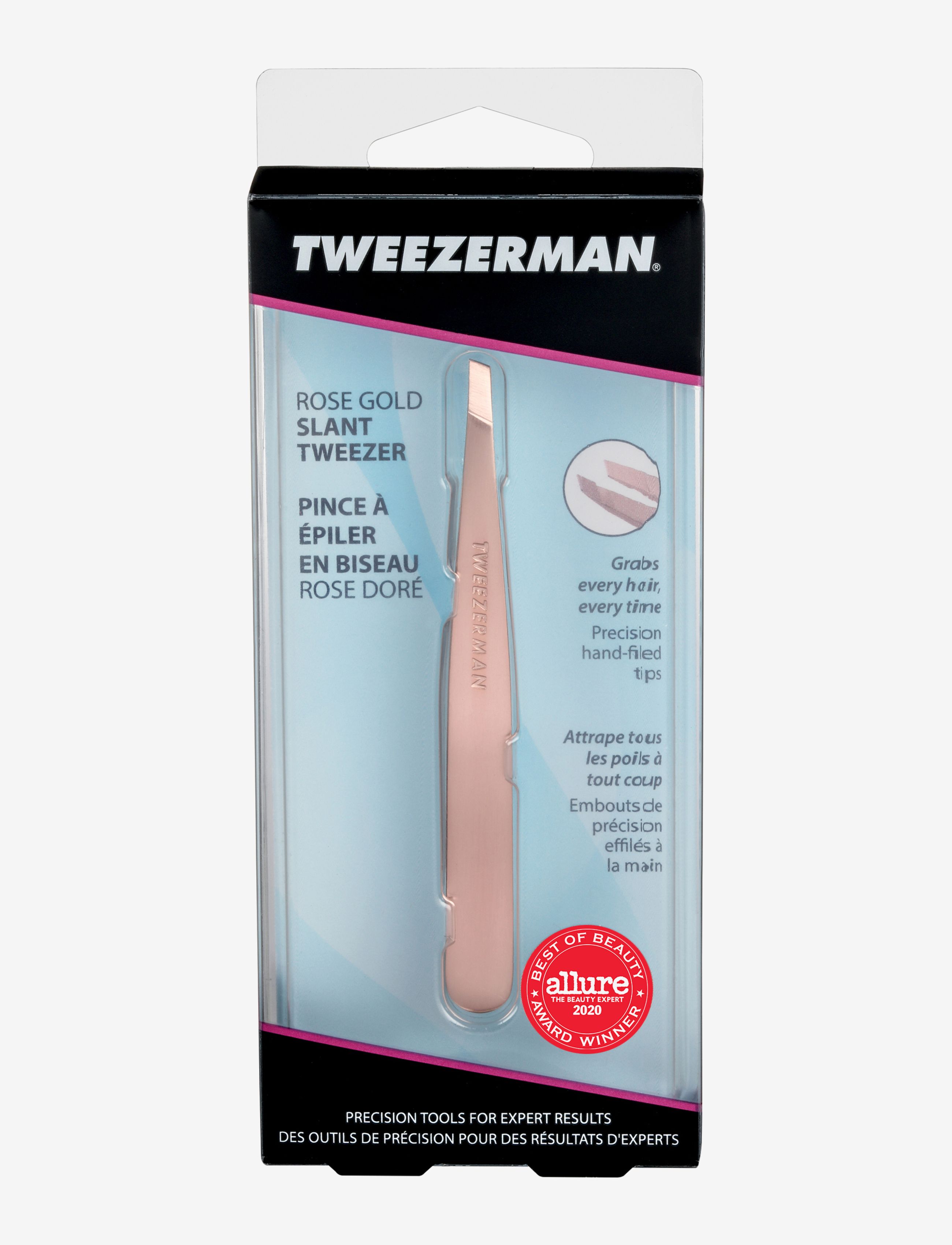Slant Tweezer Rose Gold - CLEAR